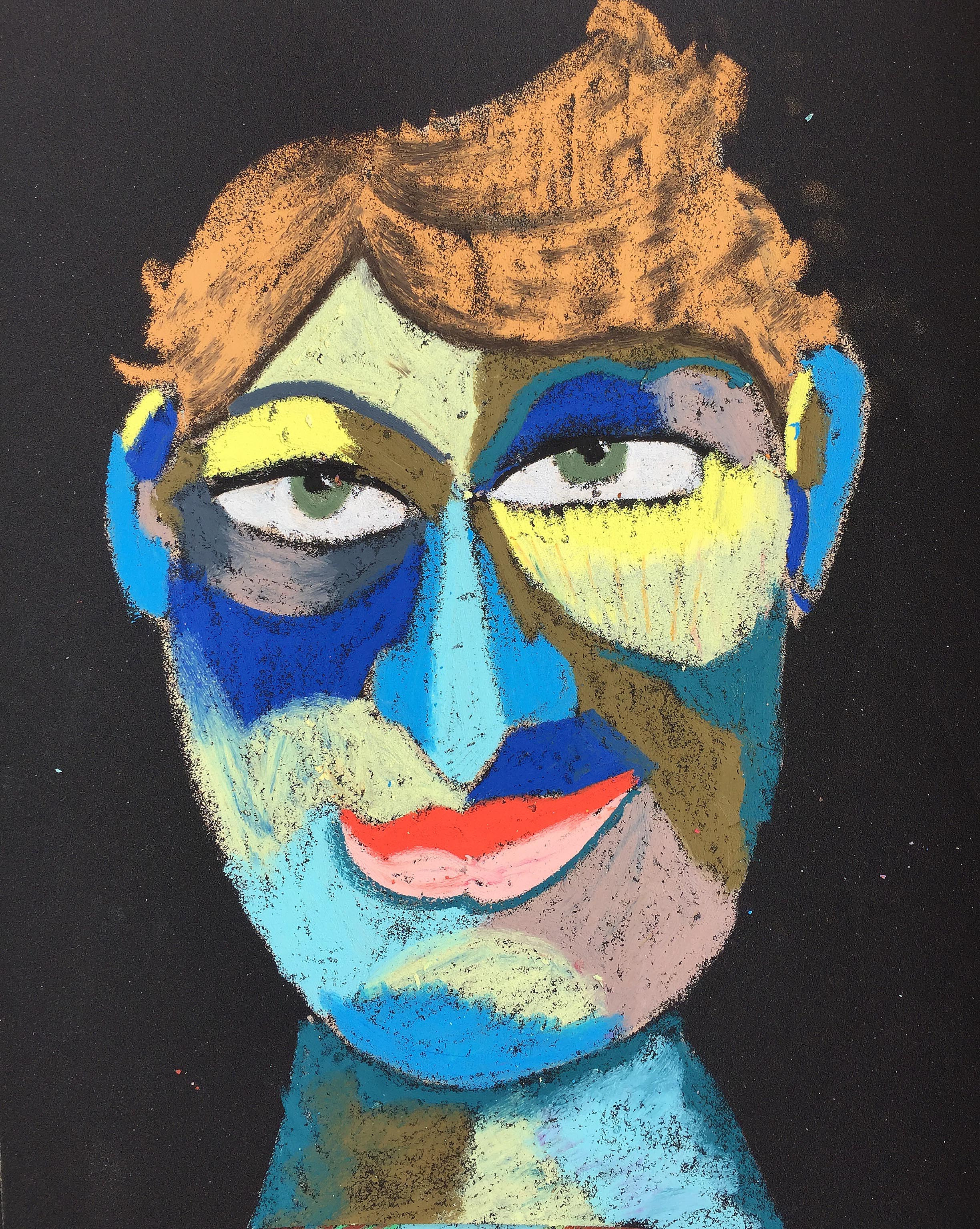 Material: Oil pastel, paper Size: 28 x 23 cm