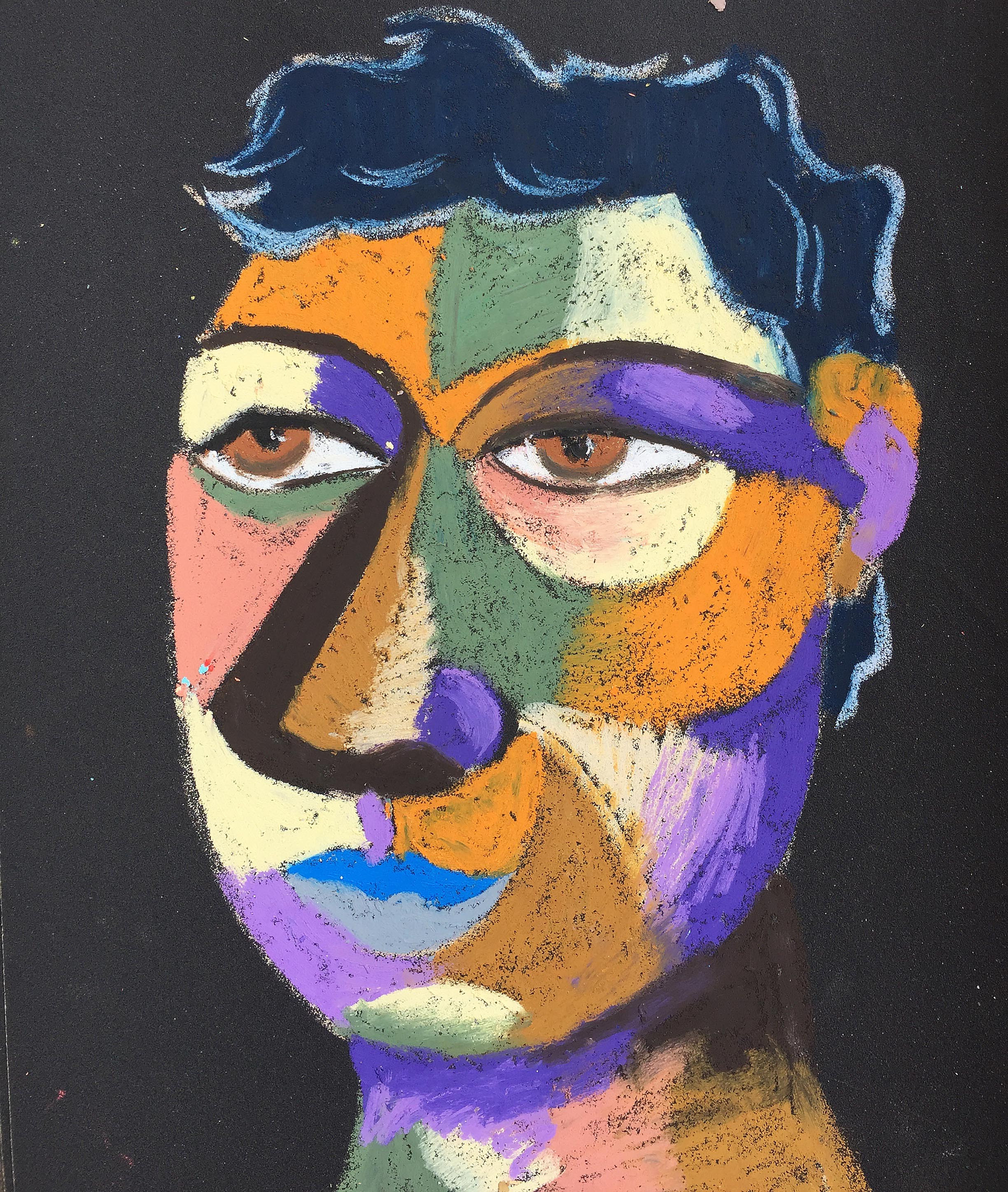 Material: Oil pastel, paper Size: 28 x 23 cm