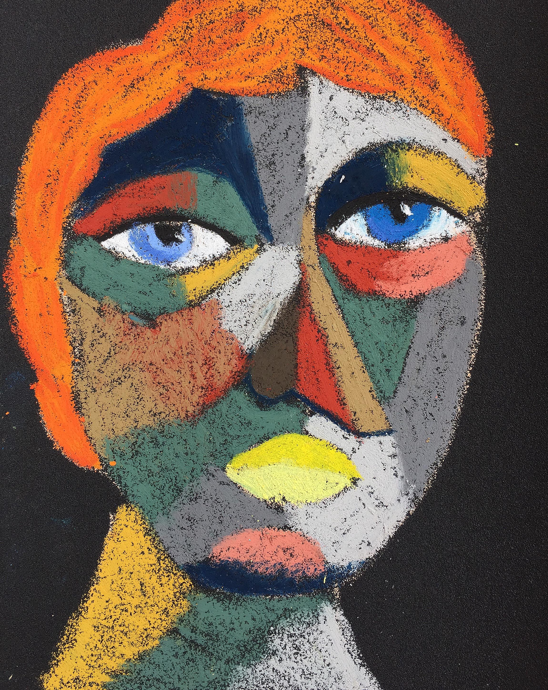 Material: Oil pastel, paper Size: 28 x 23 cm