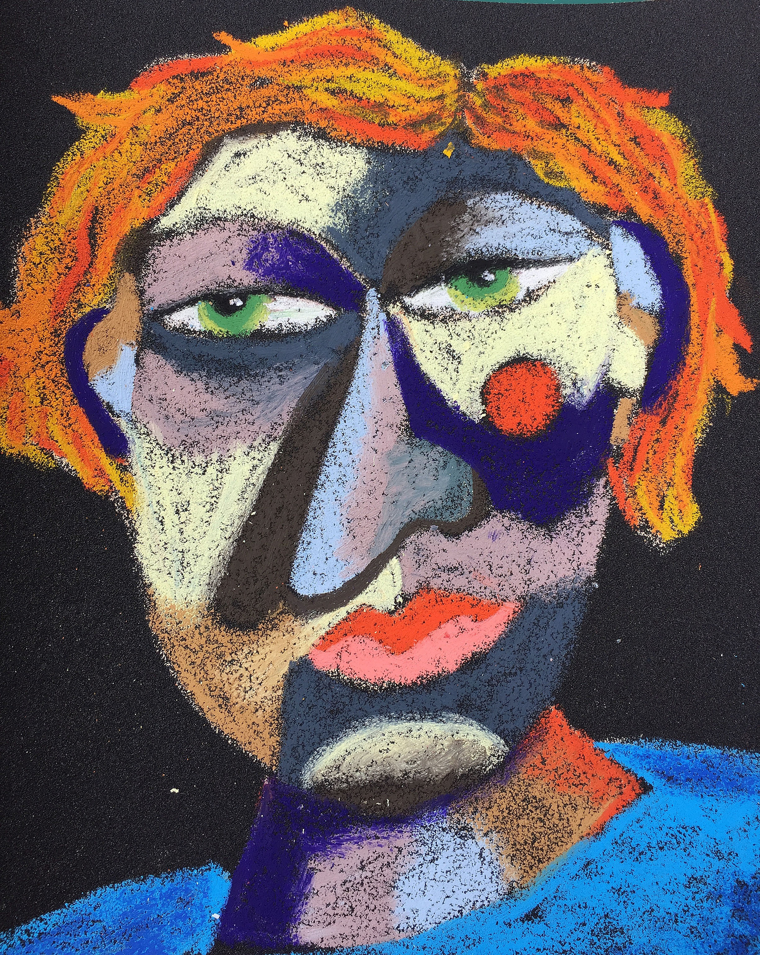 Material: Oil pastel, paper Size: 28 x 23 cm