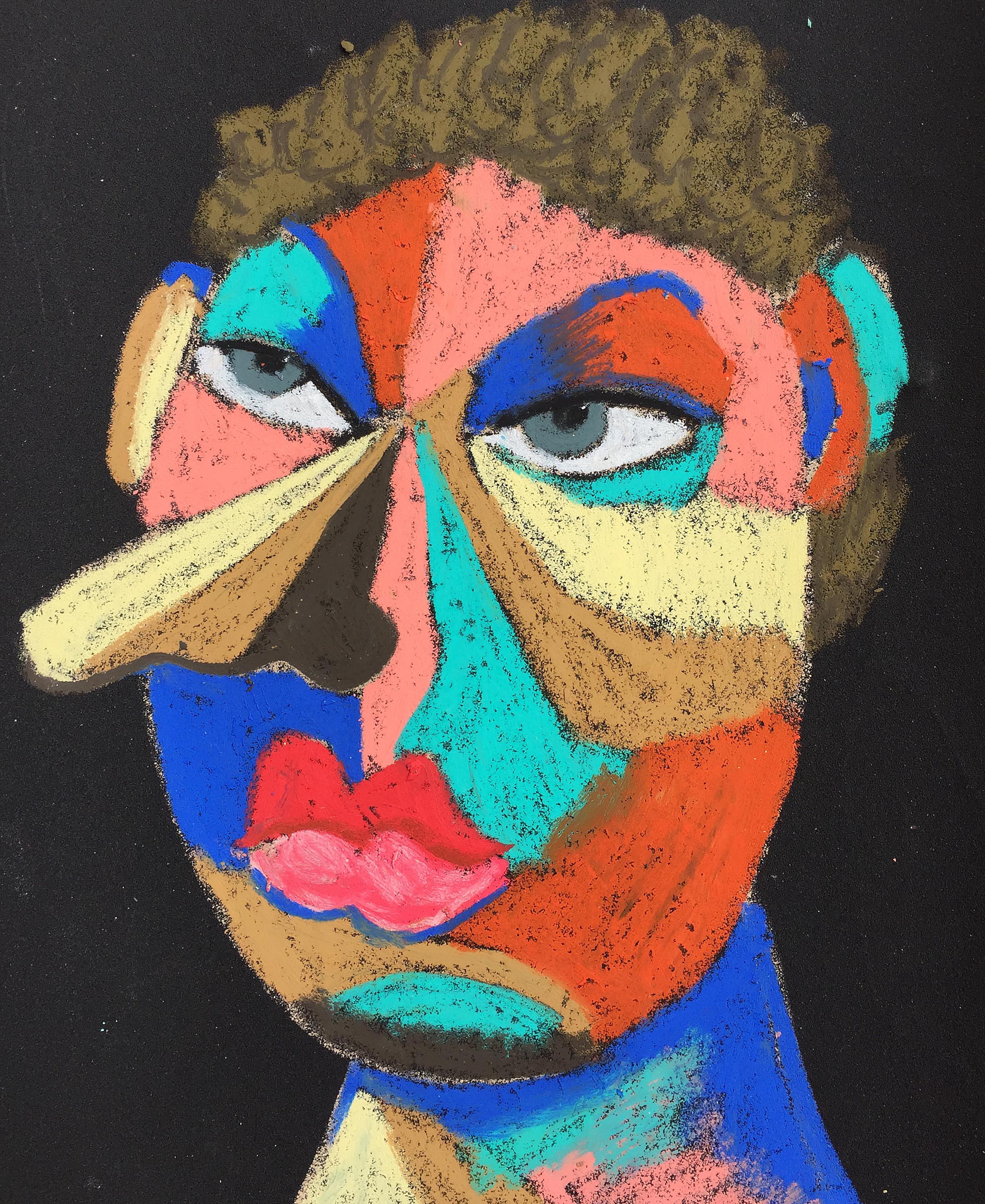 Material: Oil pastel, paper Size: 28 x 23 cm