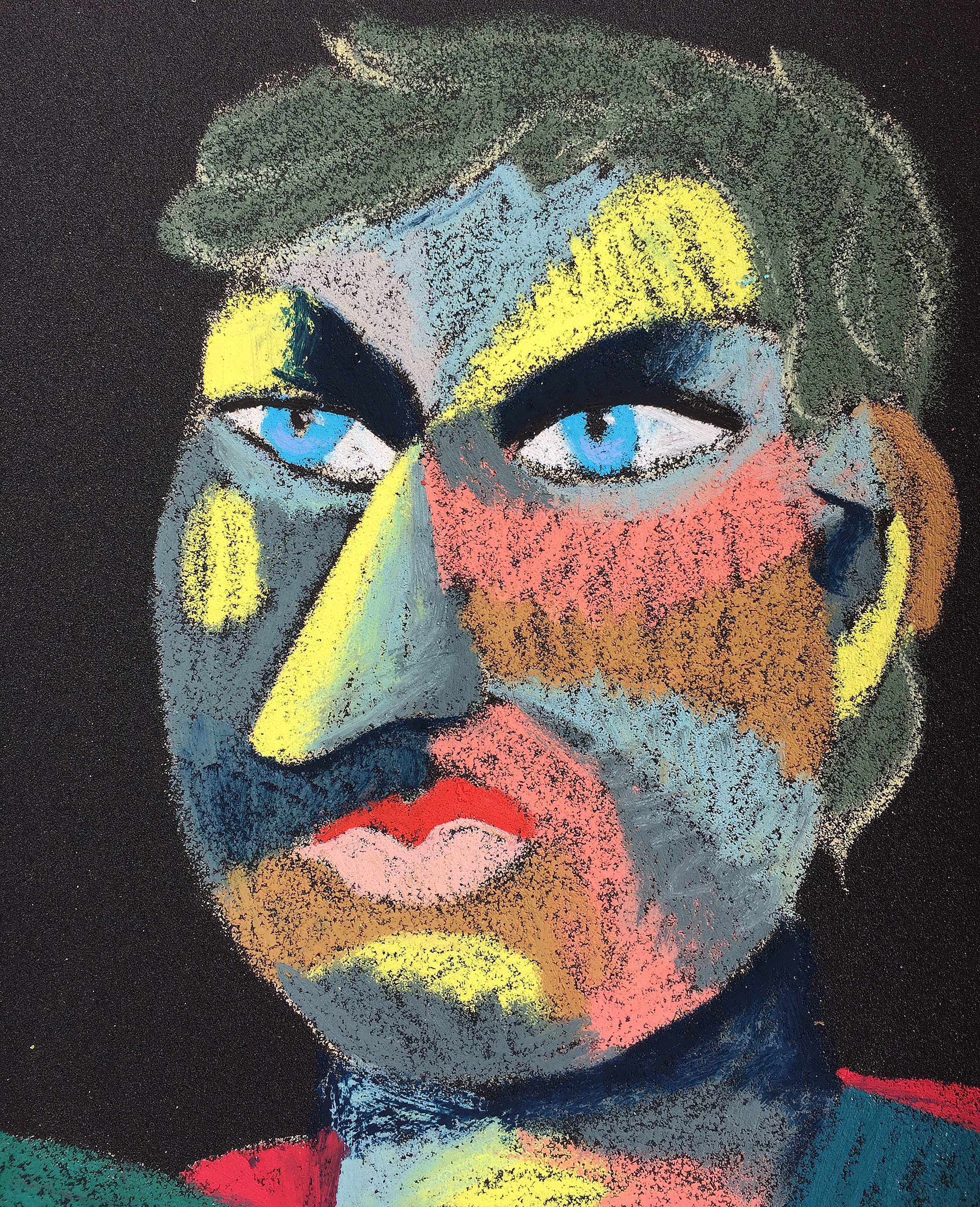 Material: Oil pastel, paper Size: 28 x 23 cm