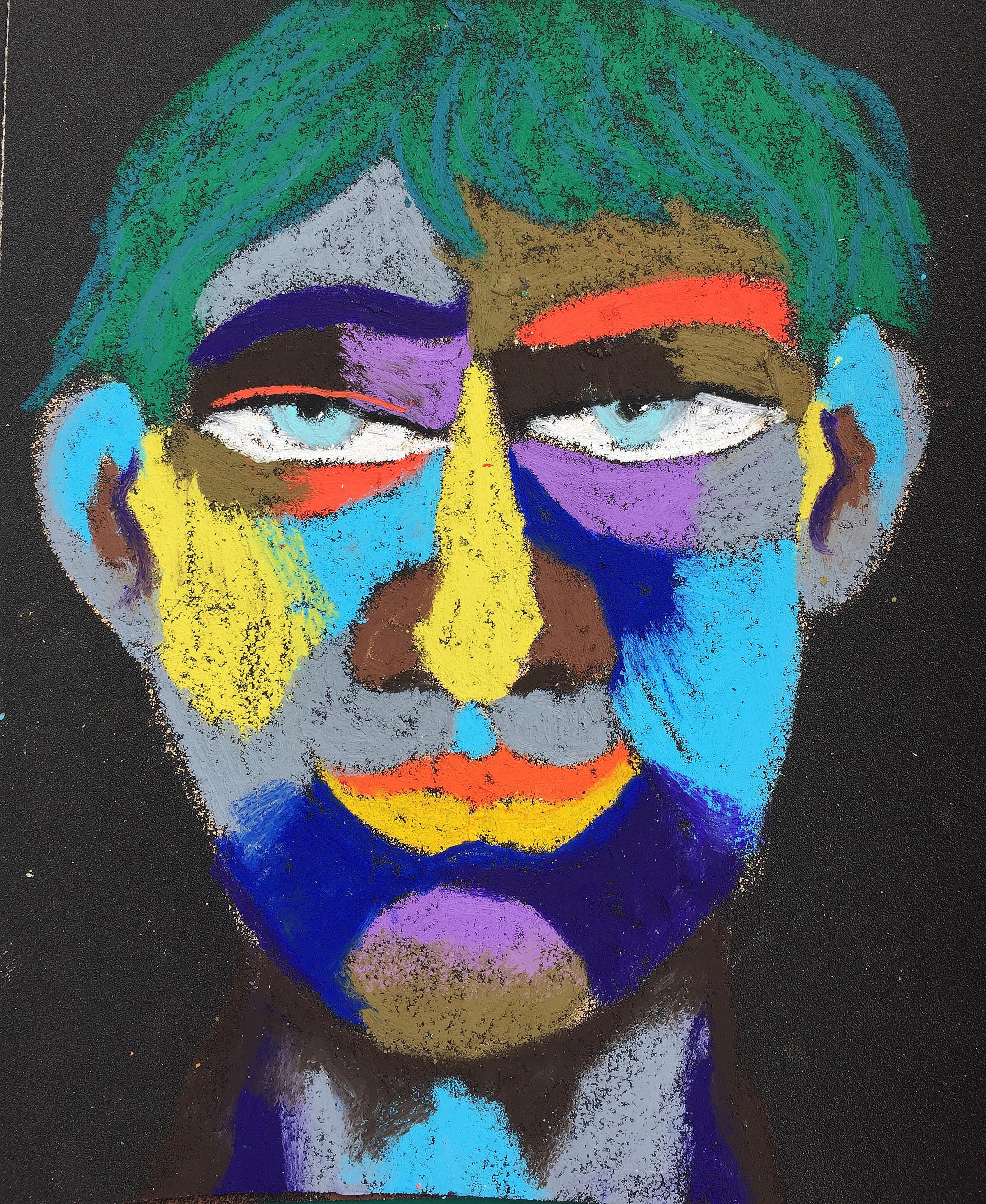 Material: Oil pastel, paper Size: 28 x 23 cm