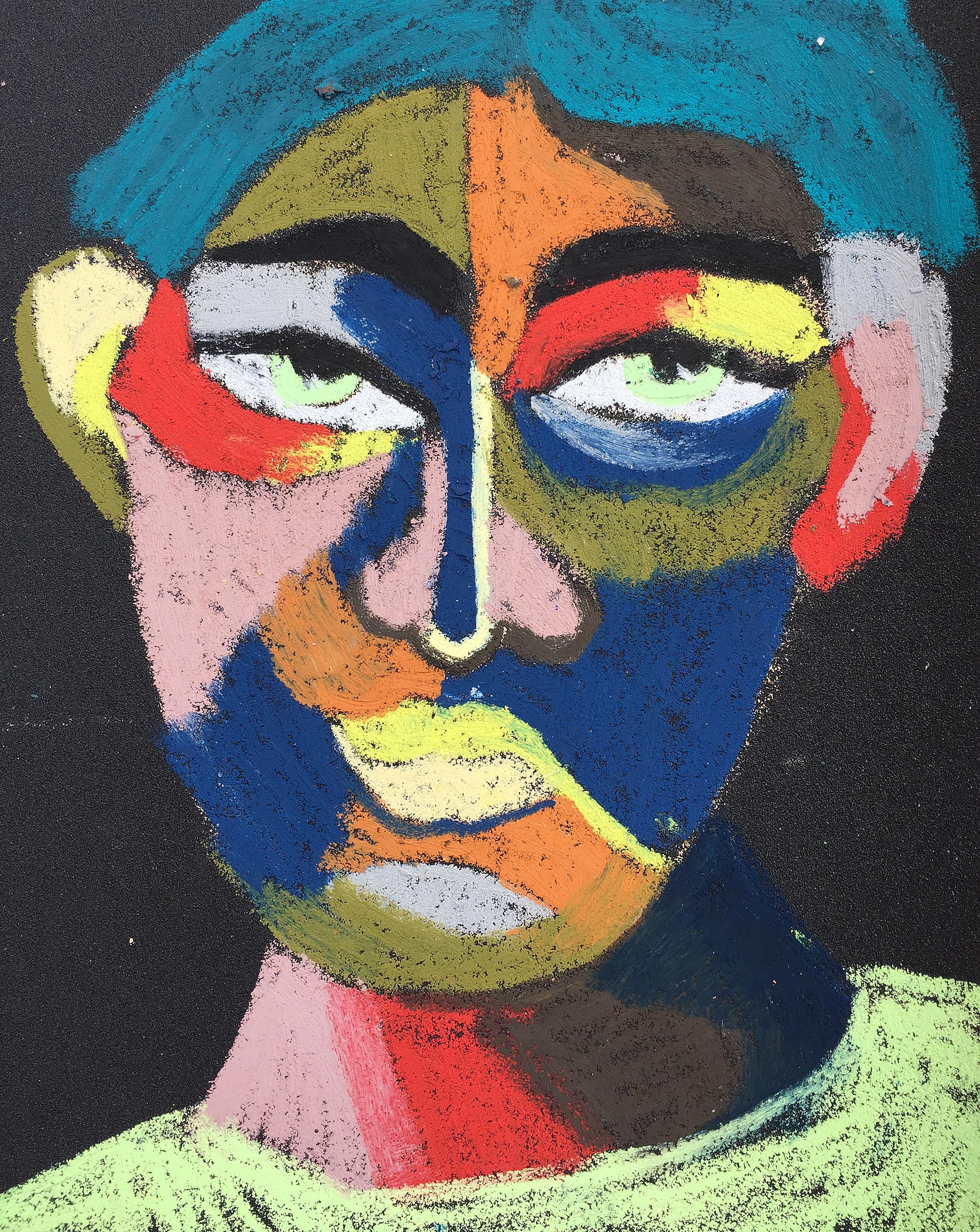 Material: Oil pastel, paper Size: 28 x 23 cm