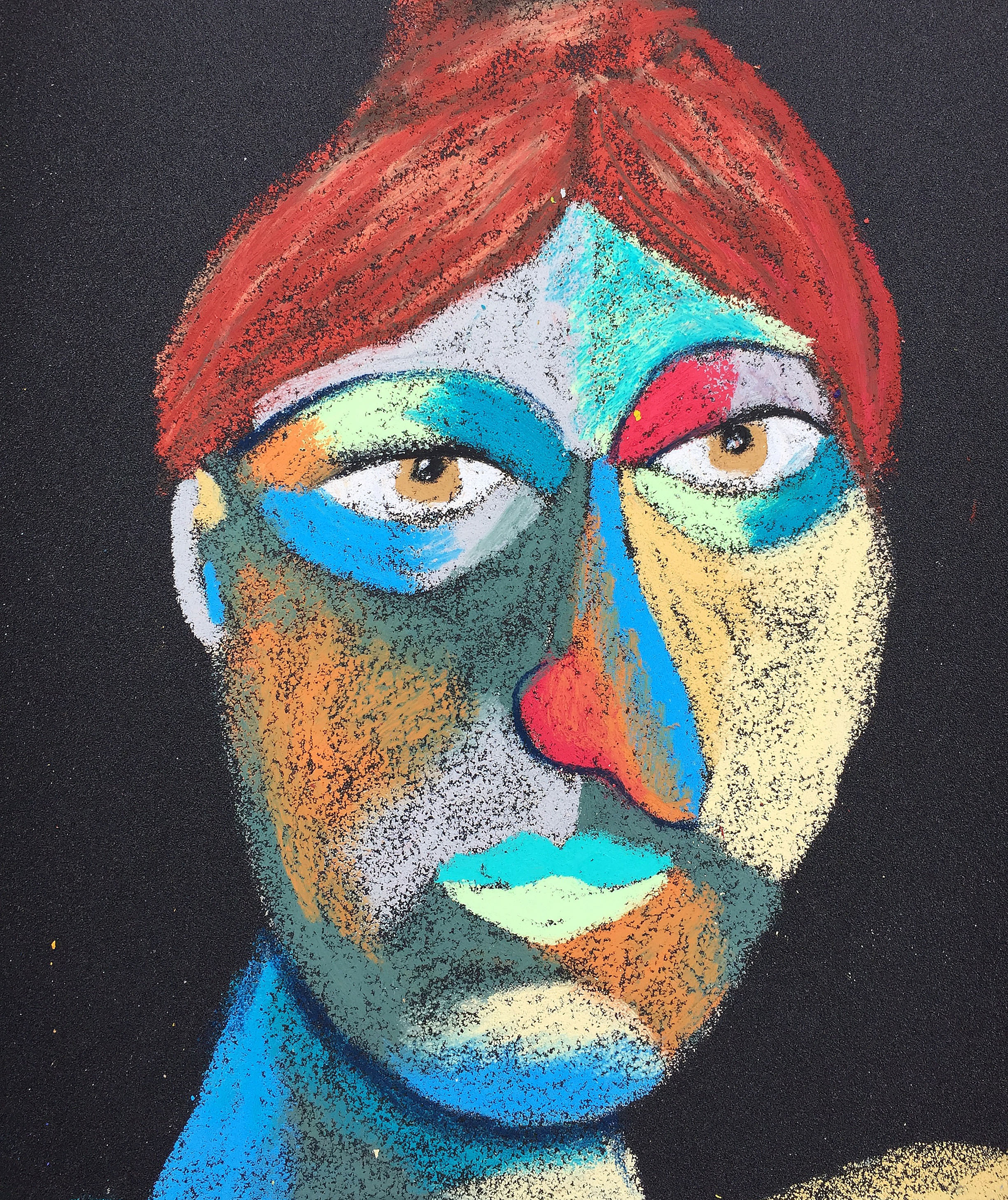 Material: Oil pastel, paper Size: 28 x 23 cm