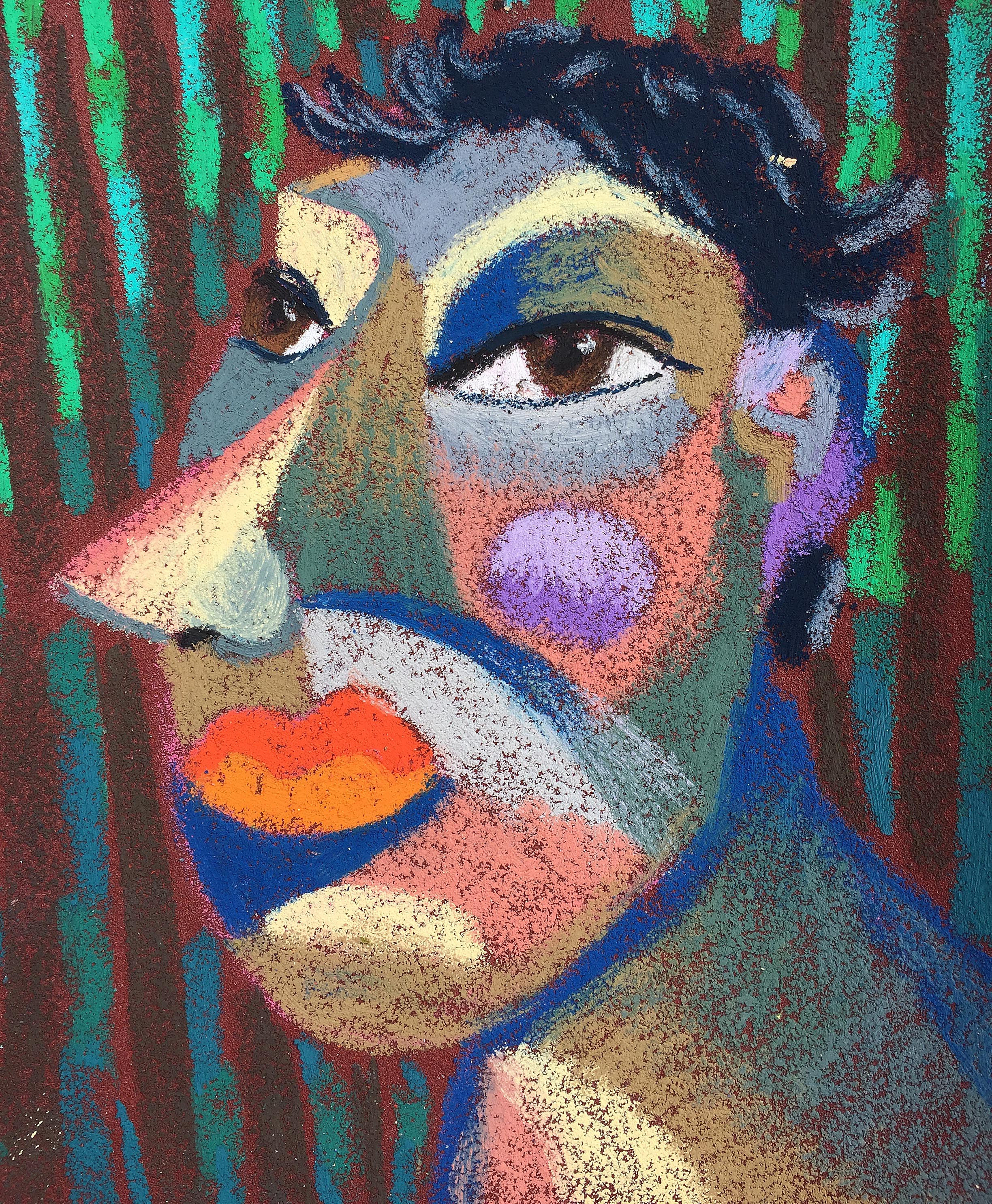 Material: Oil pastel, paper Size: 28 x 23 cm