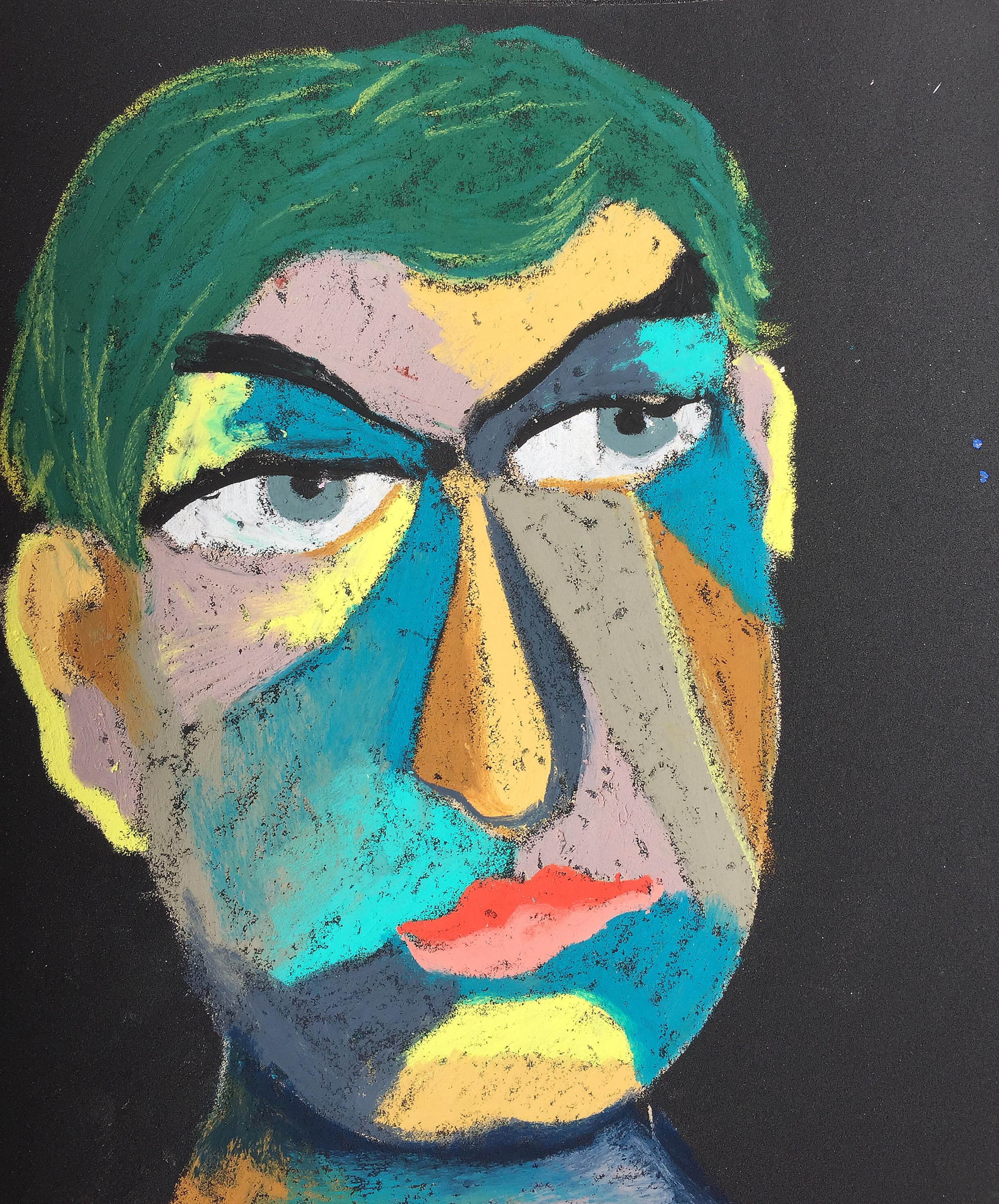 Material: Oil pastel, paper Size: 28 x 23 cm