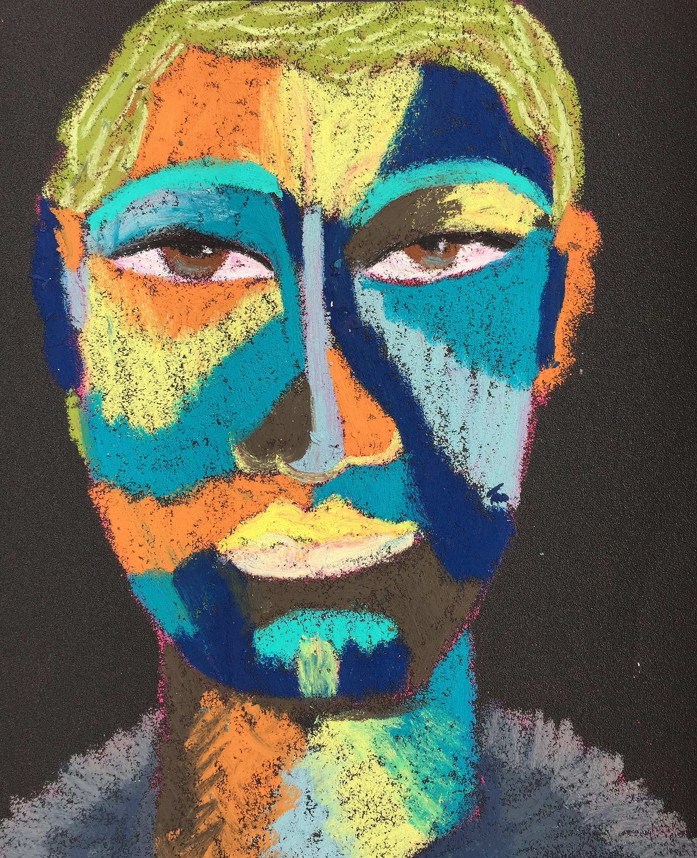 Material: Oil pastel, paper Size: 28 x 23 cm