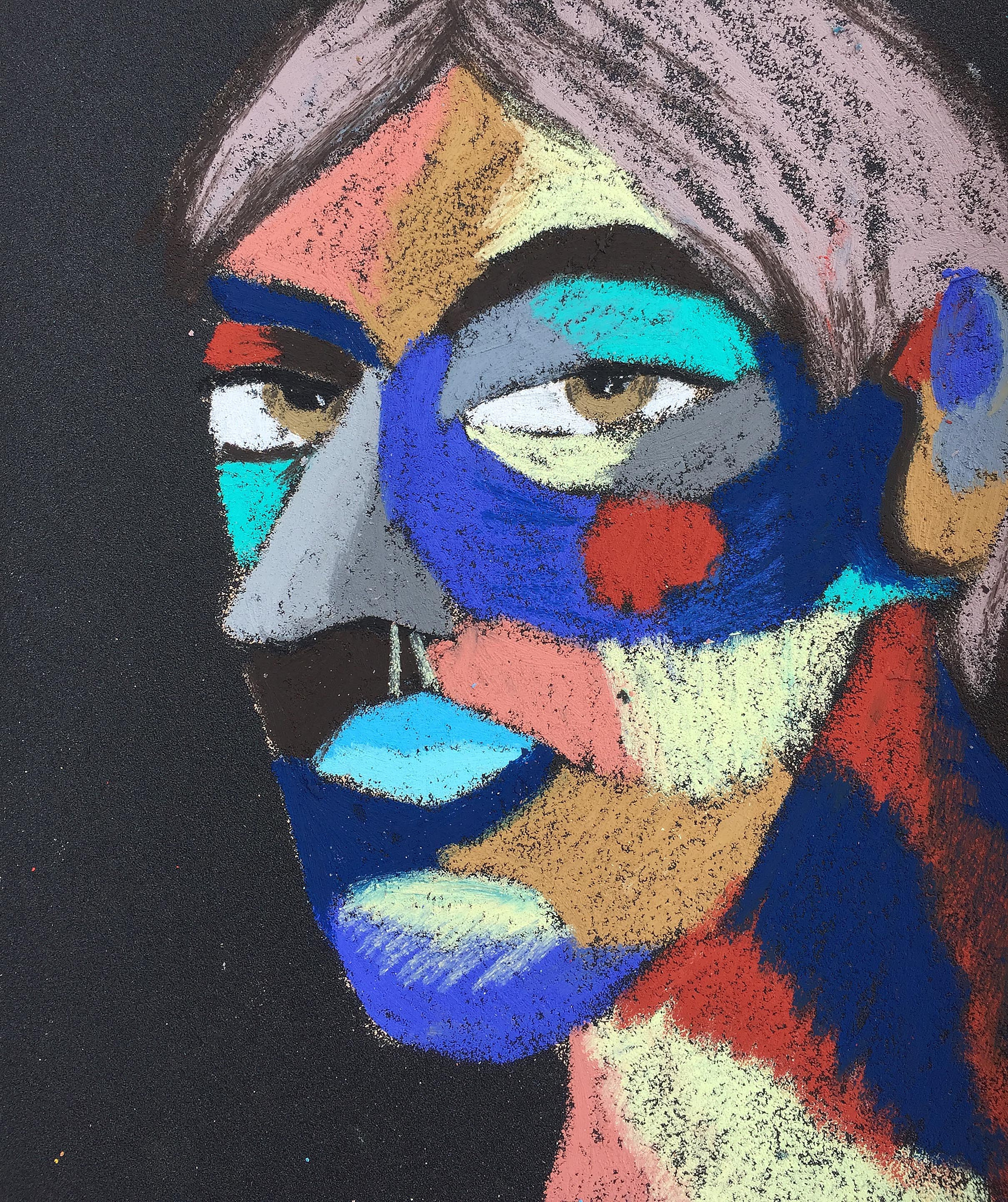 Material: Oil pastel, paper Size: 28 x 23 cm