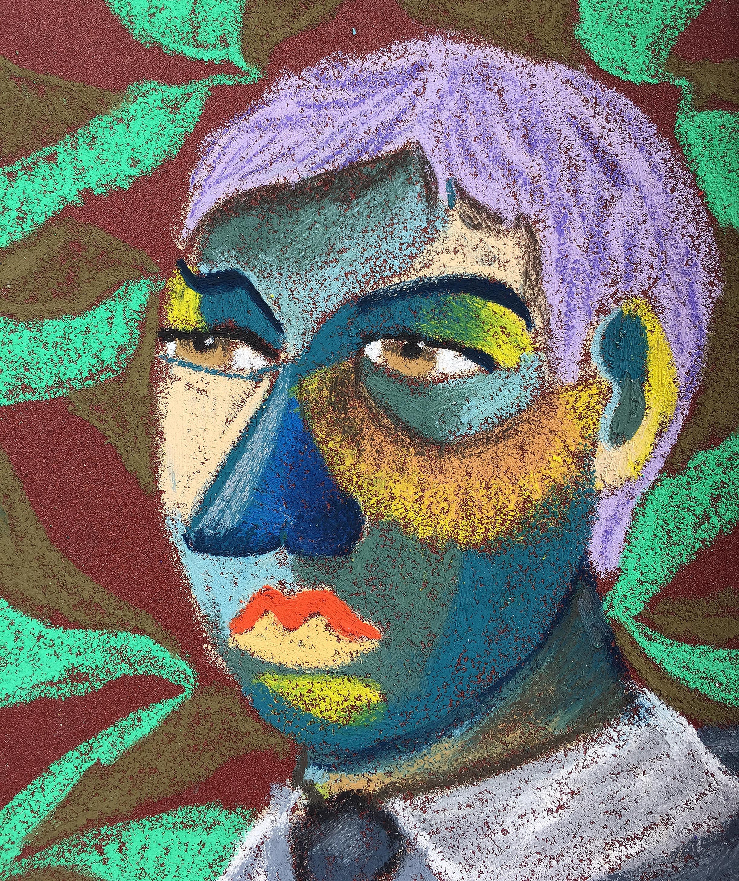 Material: Oil pastel, paper Size: 28 x 23 cm