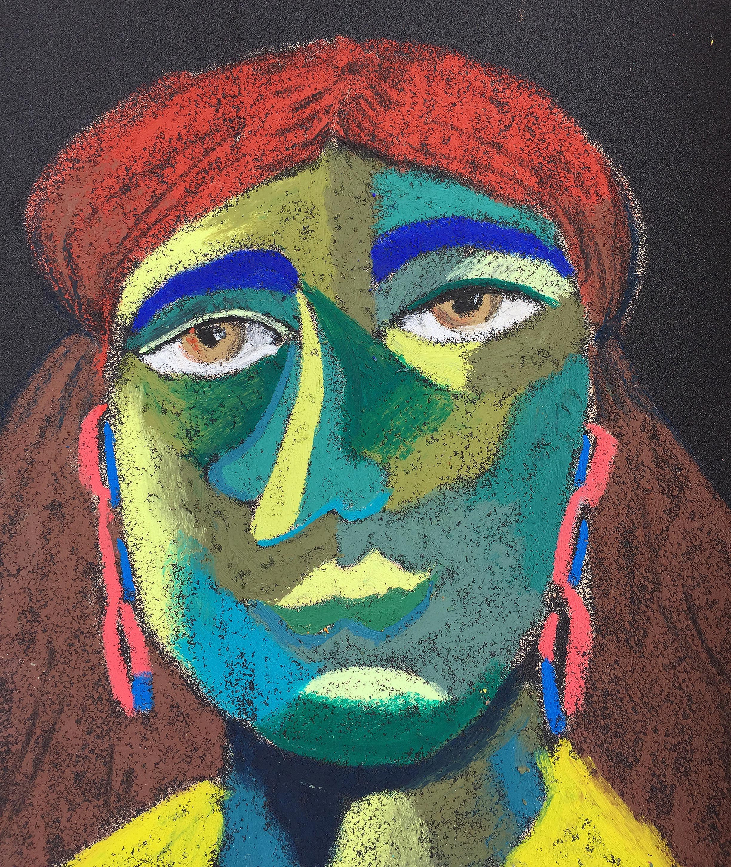 Material: Oil pastel, paper Size: 28 x 23 cm