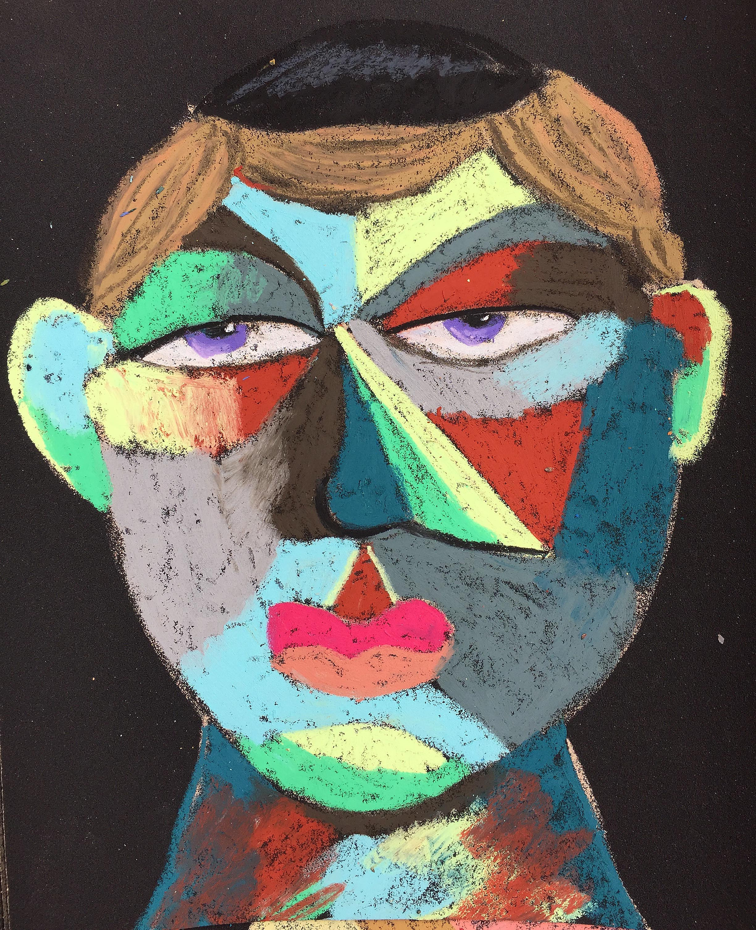 Title: Jewish Man Material: Oil pastel, paper Size: 28 x 23 cm