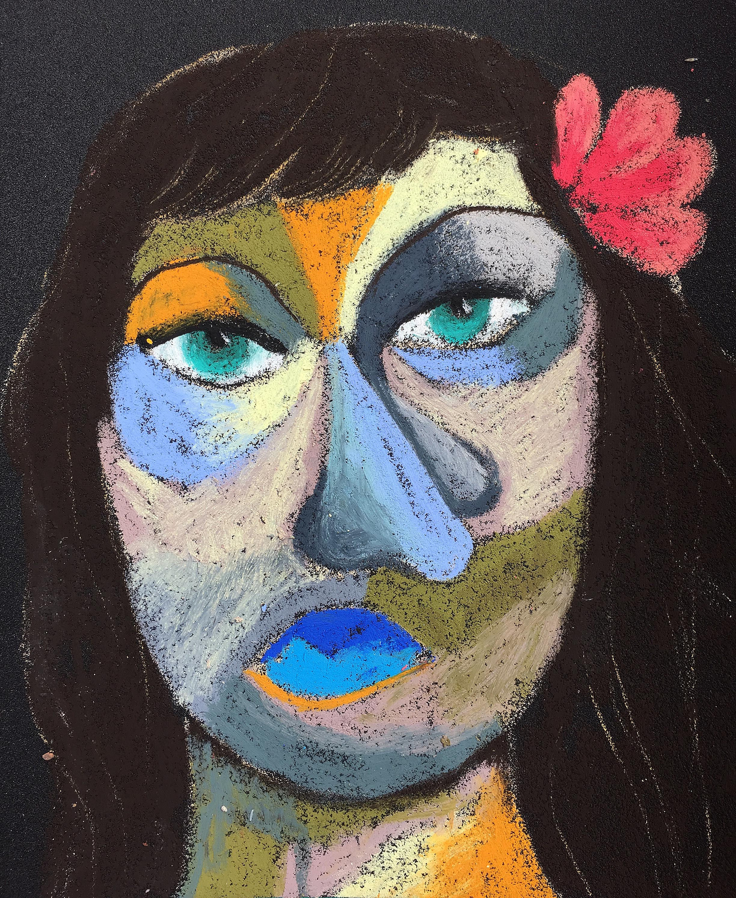 Title: Eve Material: Oil pastel, paper Size: 28 x 23 cm