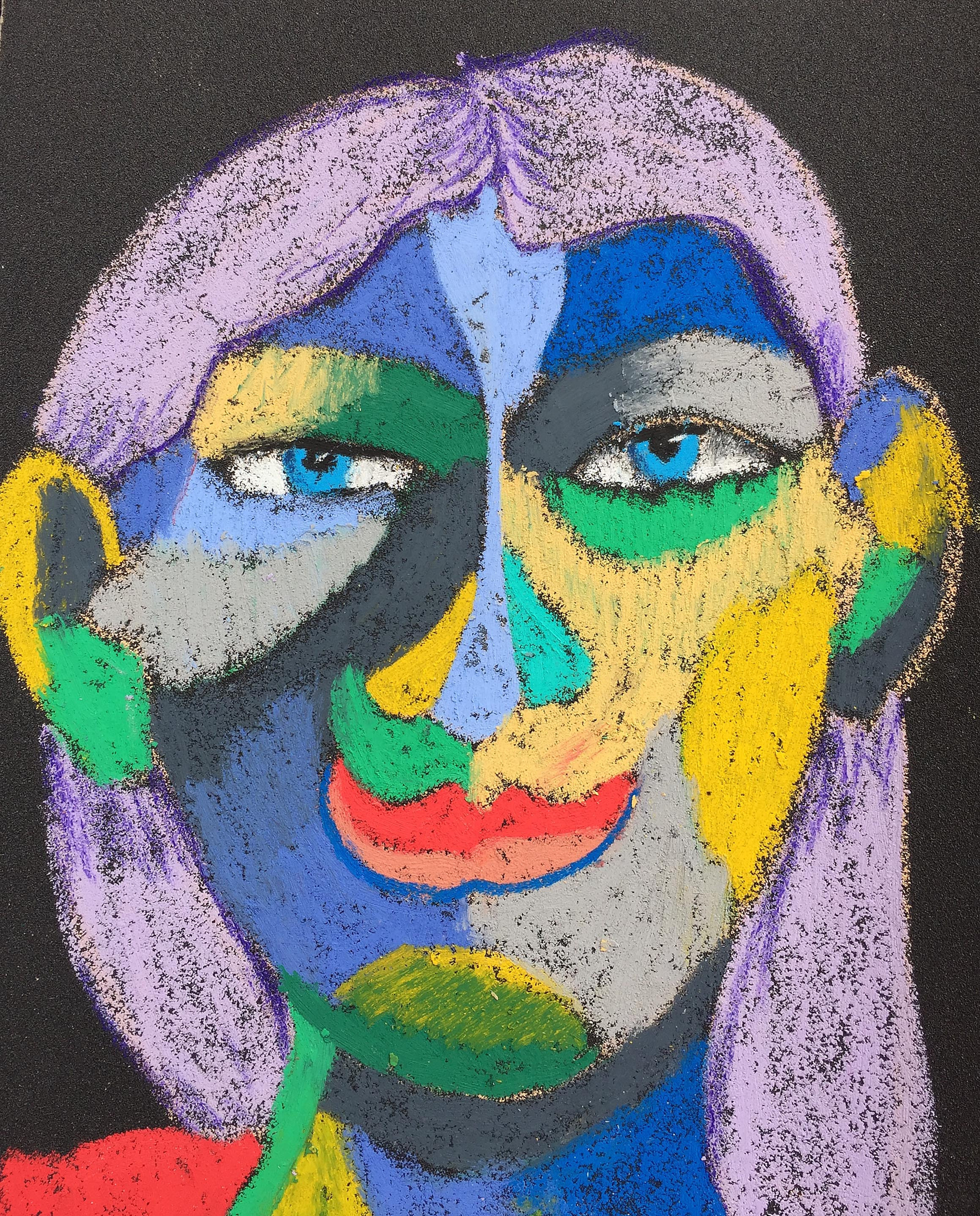 Material: Oil pastel, paper Size: 28 x 23 cm