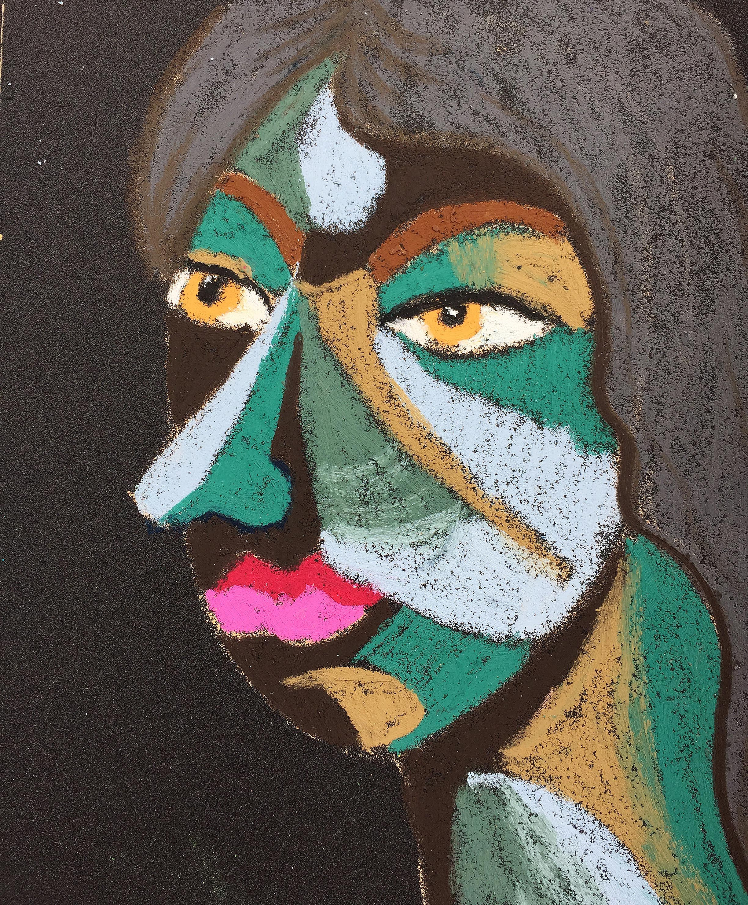 Material: Oil pastel, paper Size: 28 x 23 cm