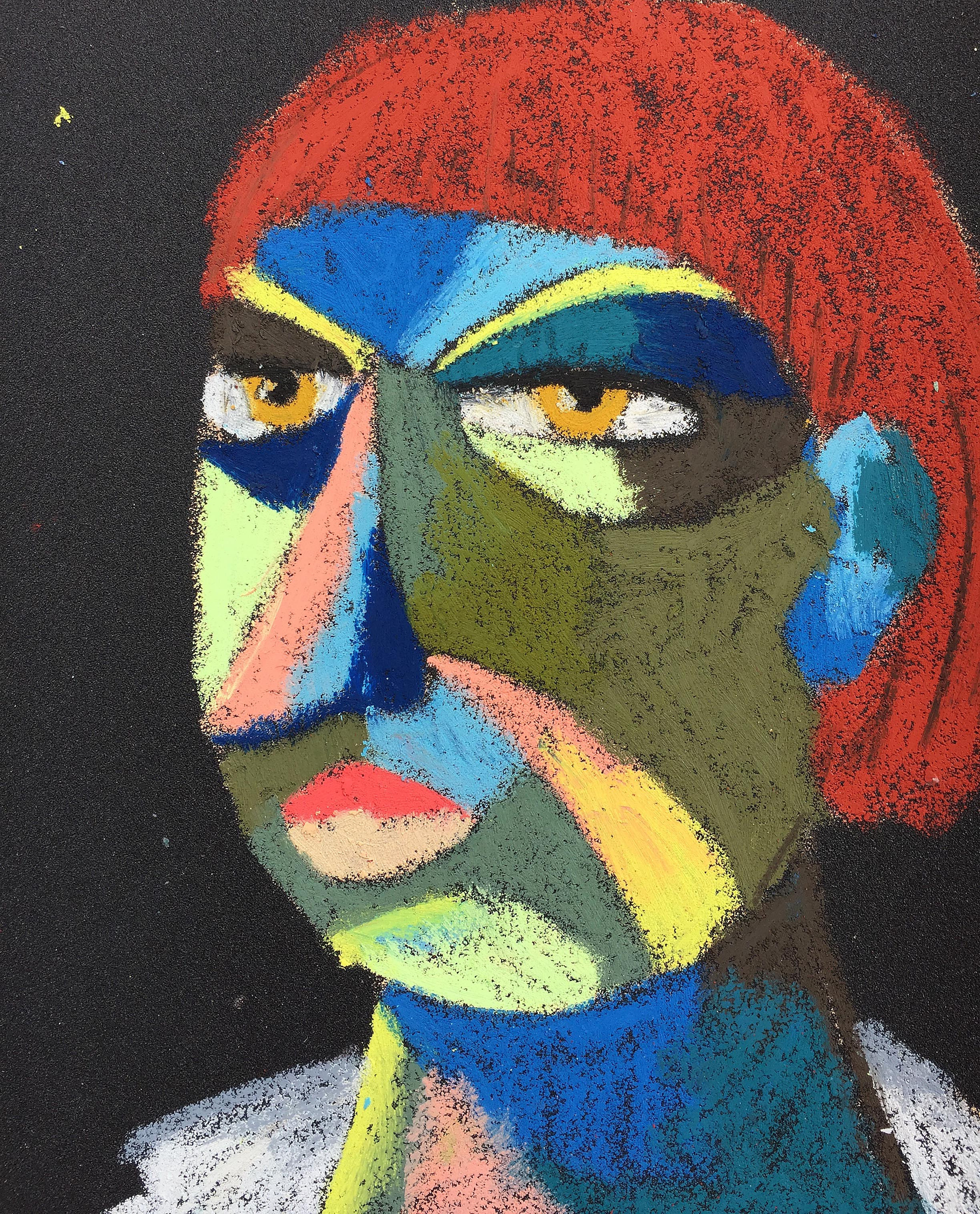 Material: Oil pastel, paper Size: 28 x 23 cm