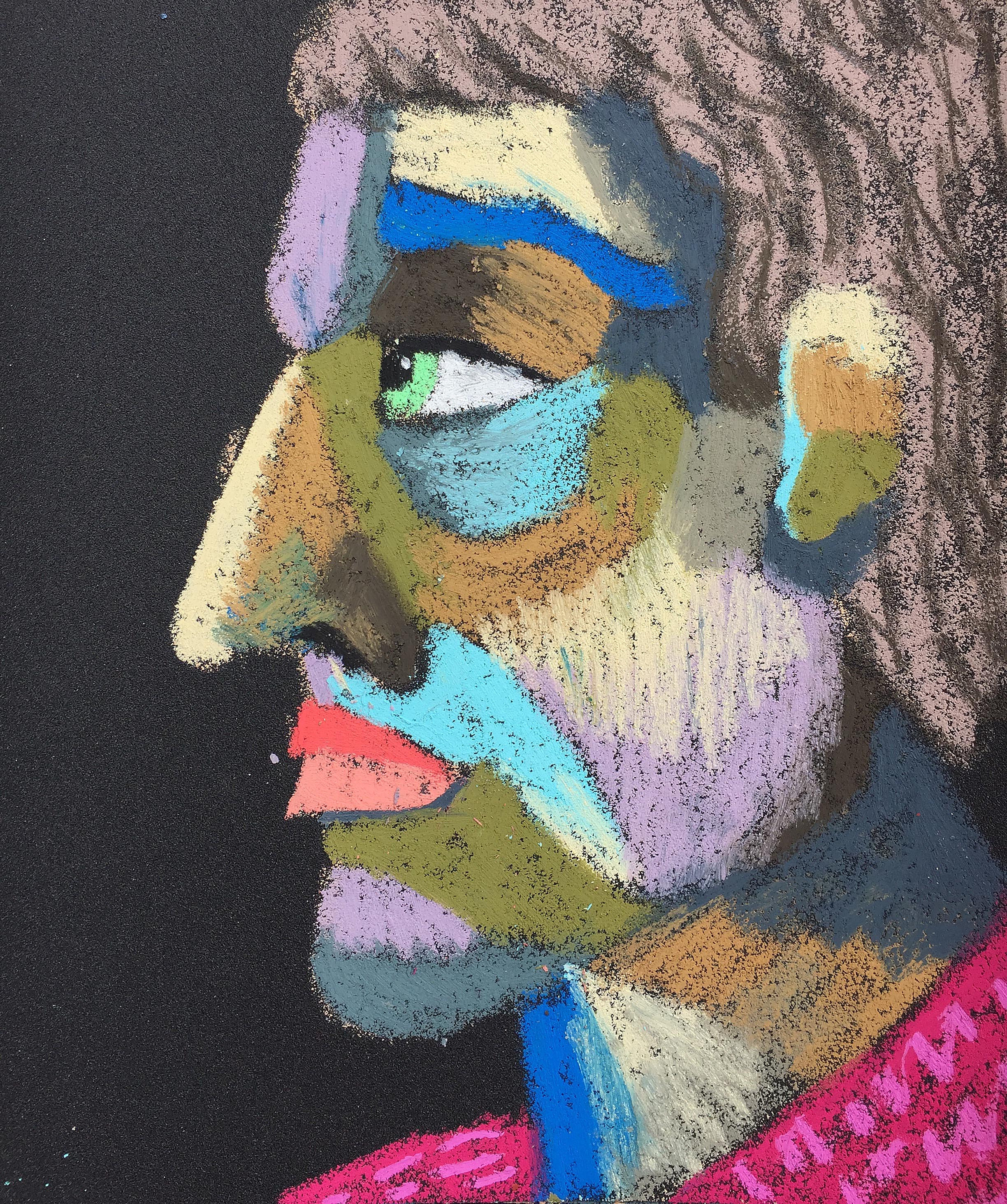 Material: Oil pastel, paper Size: 28 x 23 cm