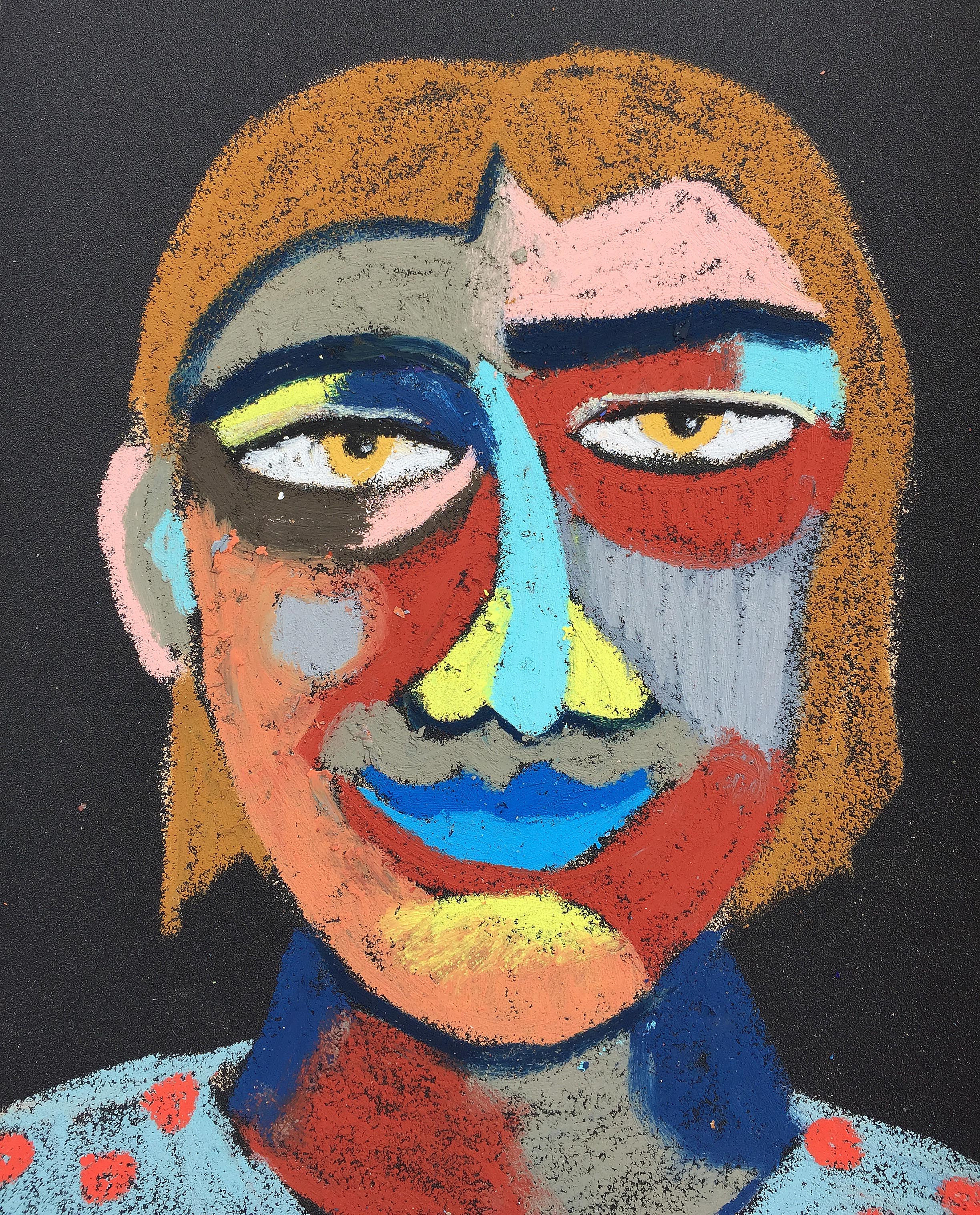 Material: Oil pastel, paper Size: 28 x 23 cm