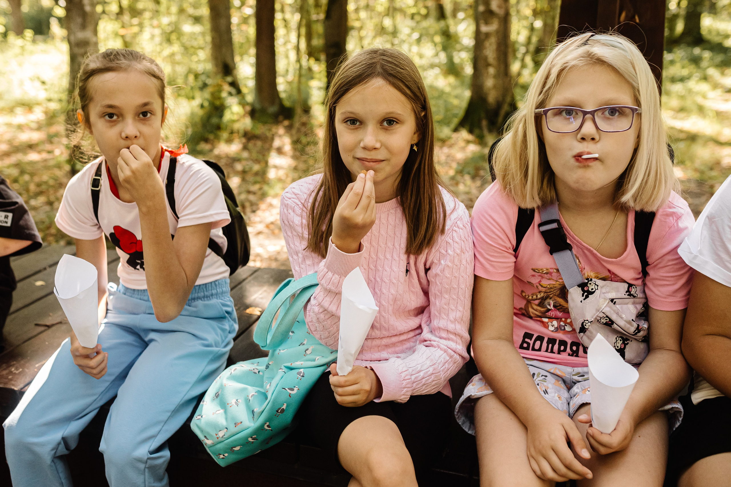 Репортаж школьной прогулки в парке. Семейный и женский фотограф в Москве Надежда Воробьева