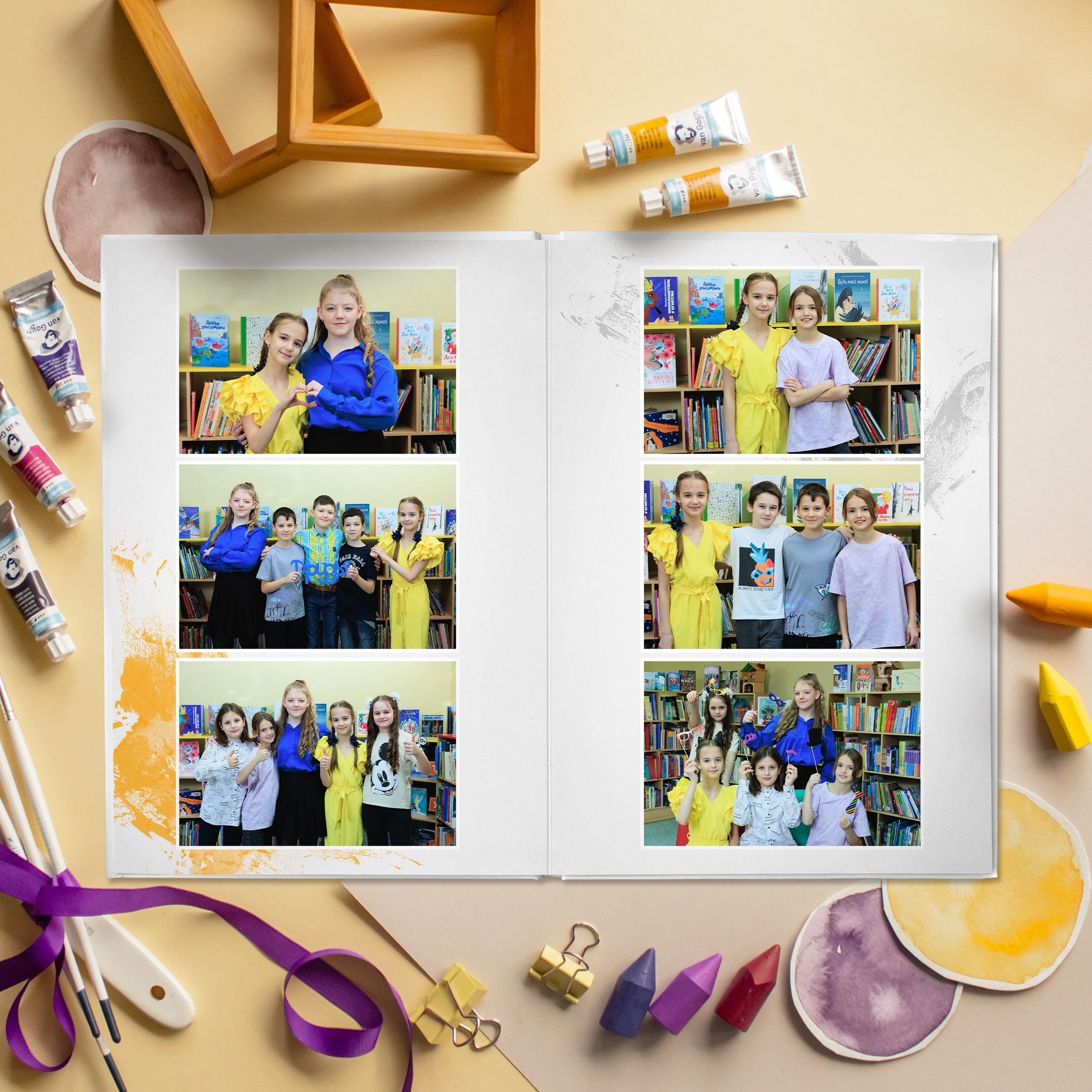 СТАНДАРТ 3 разворота. Выпускные альбомы для детского сада и школы в Москве