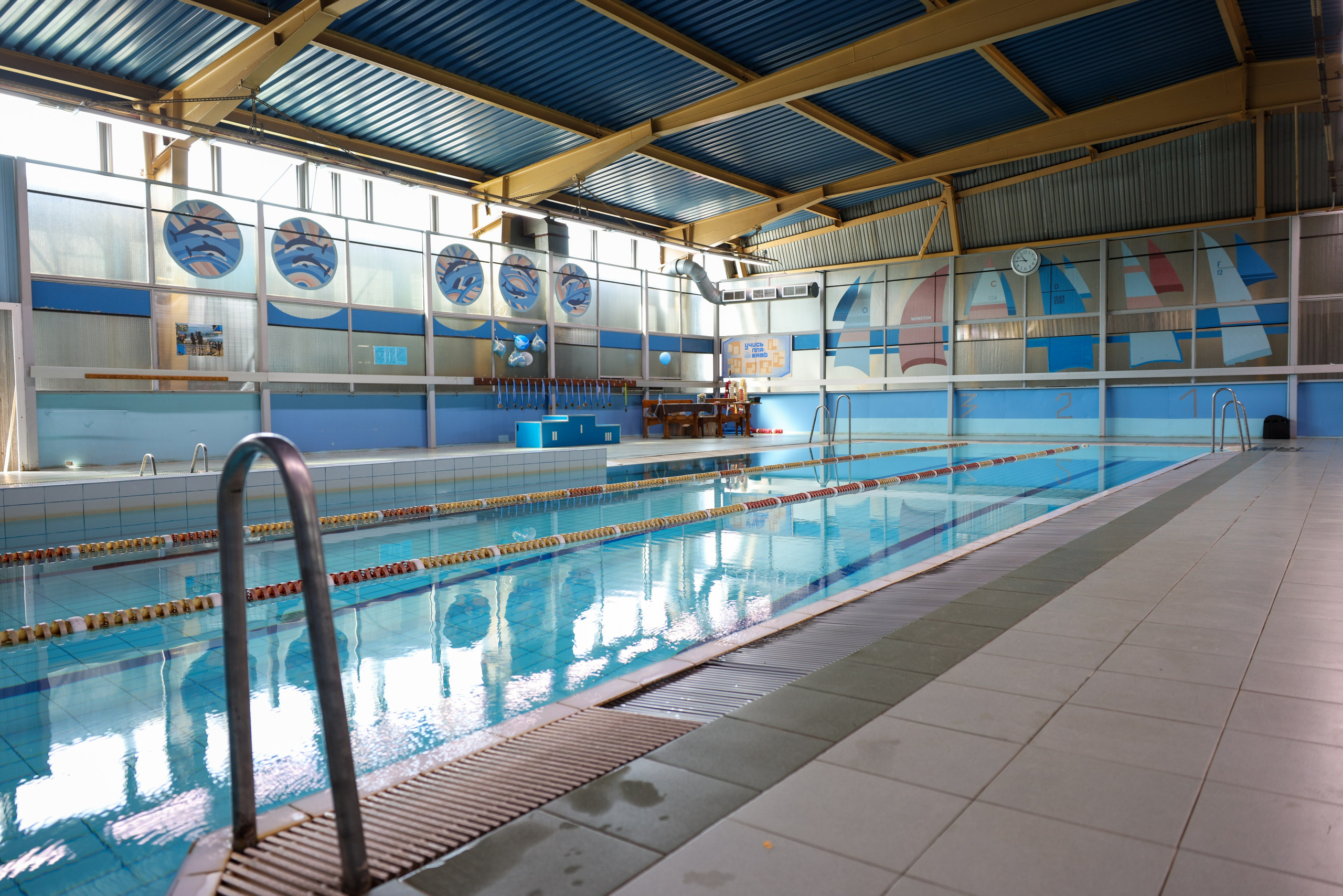 Веселый дельфин. Плавание. Дети 8-9 лет. Фотограф Александр Заломаев