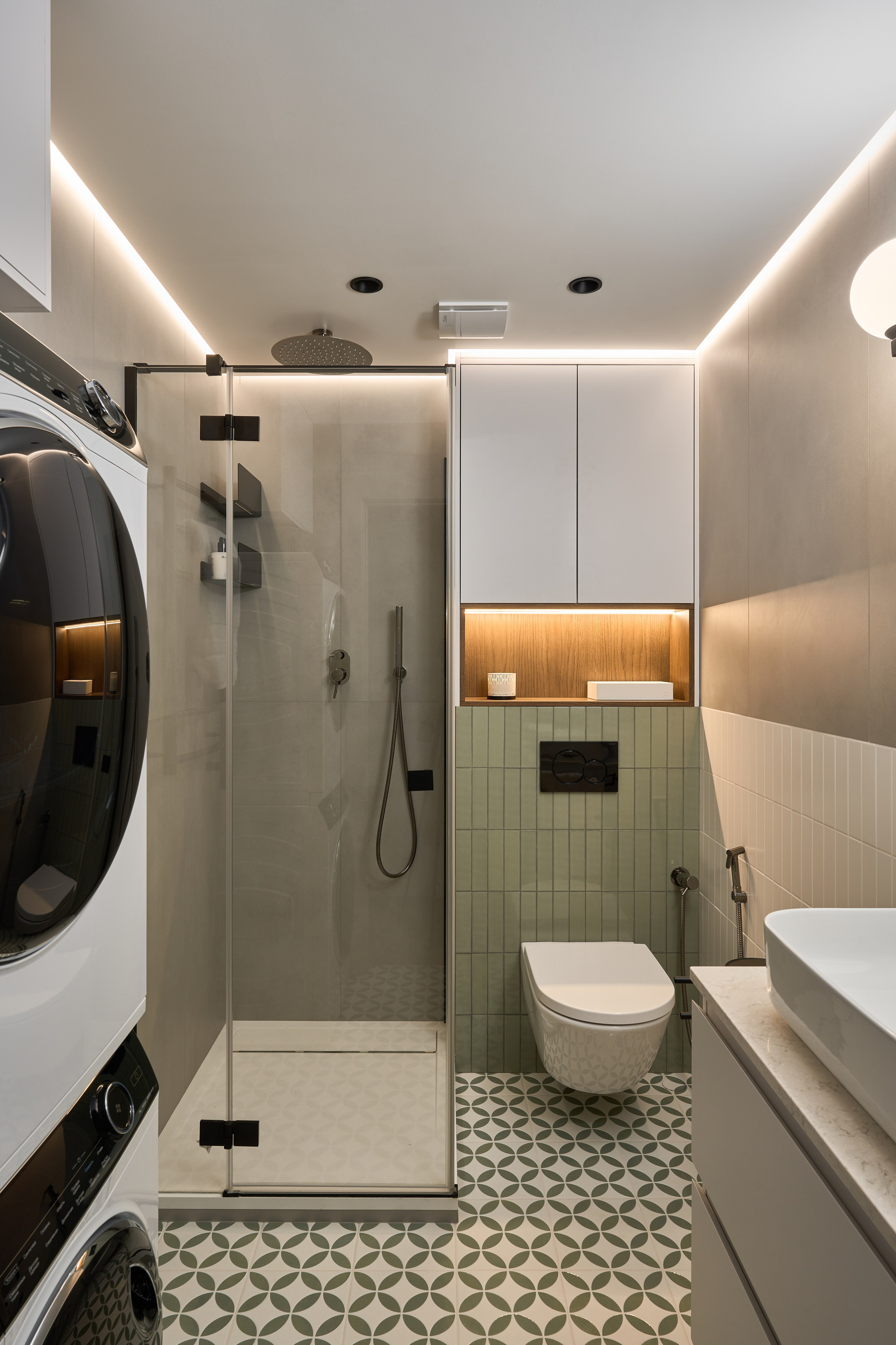 ванная комната в светлых тонах современный дизайн