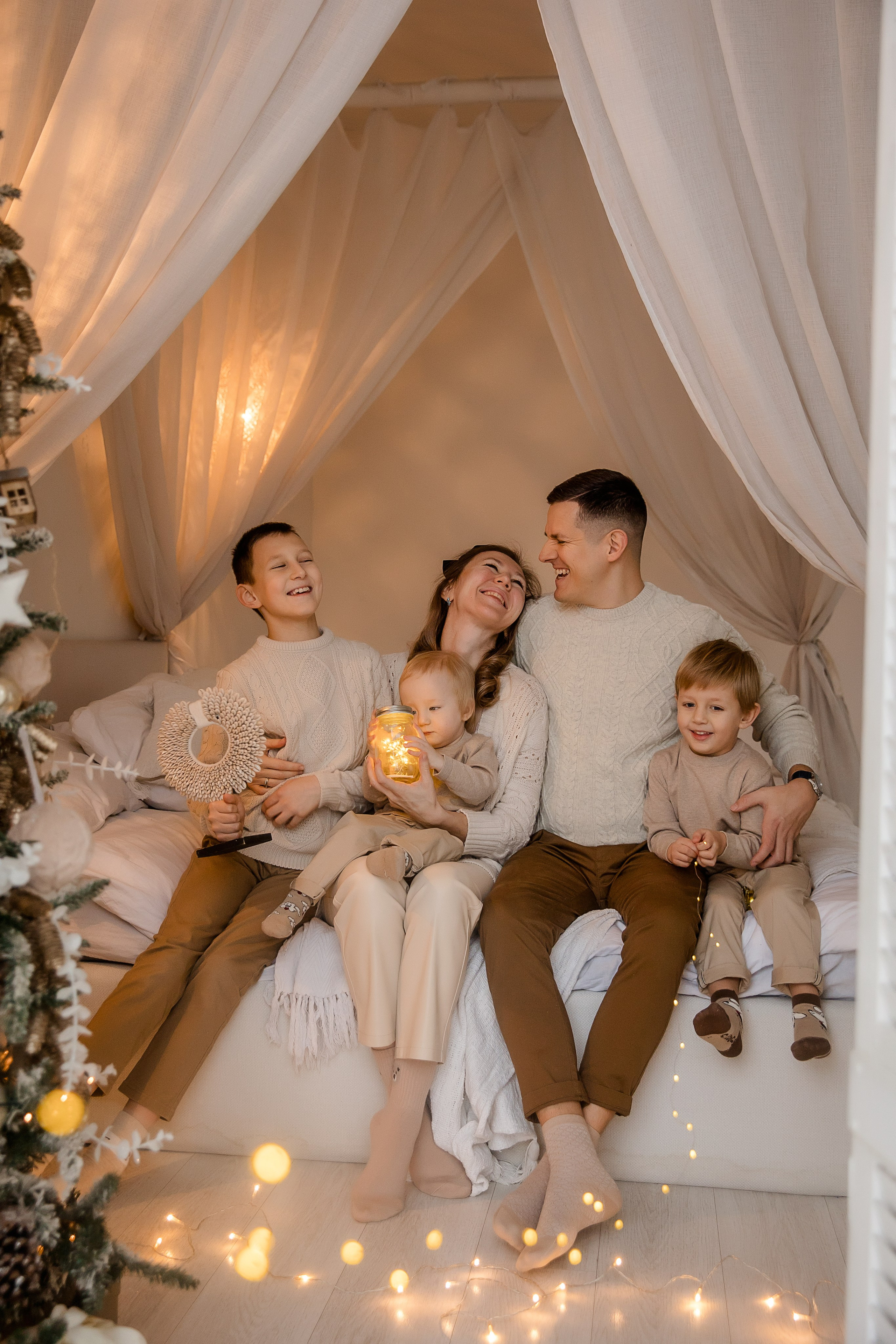 Нескучная новогодняя фотосессия — приношу весь инвентарь с собой. Семейный и детский фотограф в Москве Вера Ускова