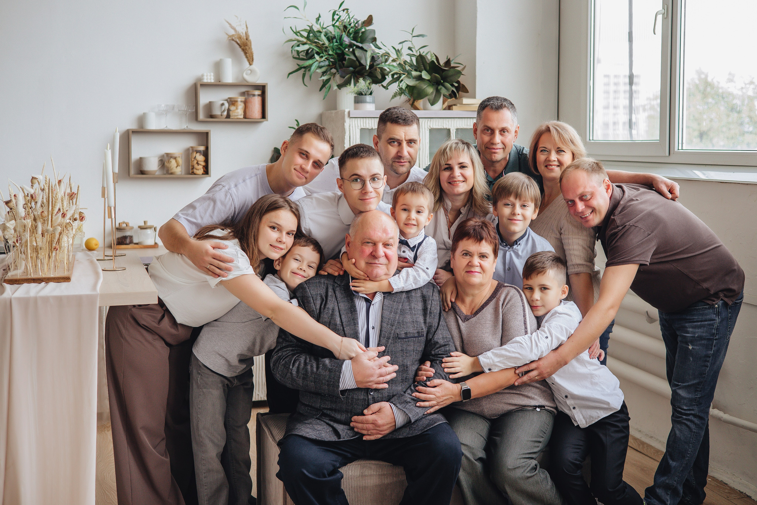 Большая семья. Студия. Свадебный и семейный фотограф Пушкин Царское Село СПБ Питер Санкт-Петербург и Рязань Ольга Козлова