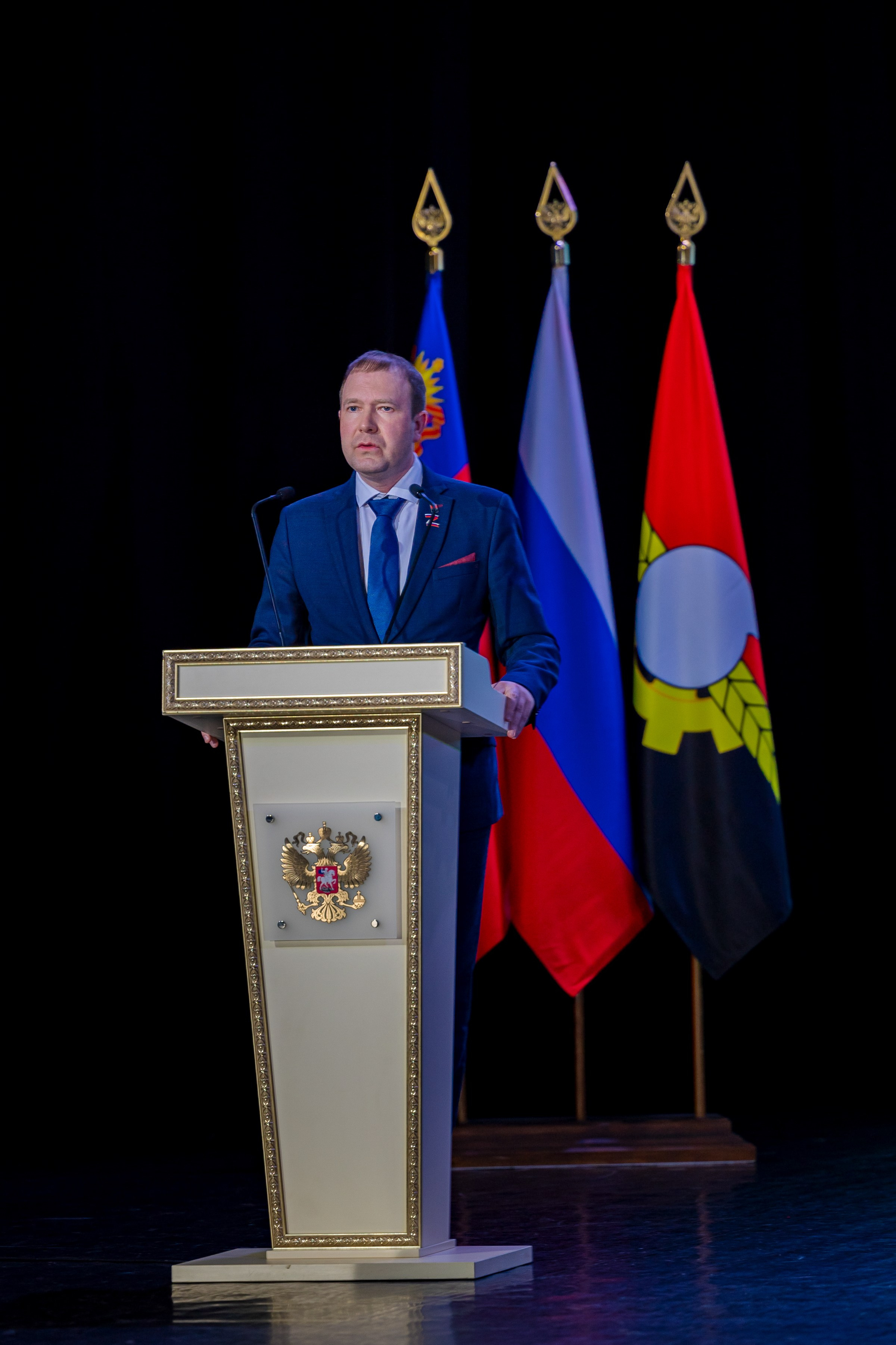 Выступление главы города Кемерово Дмитрия Анисимова. Фотограф Князев Сергей