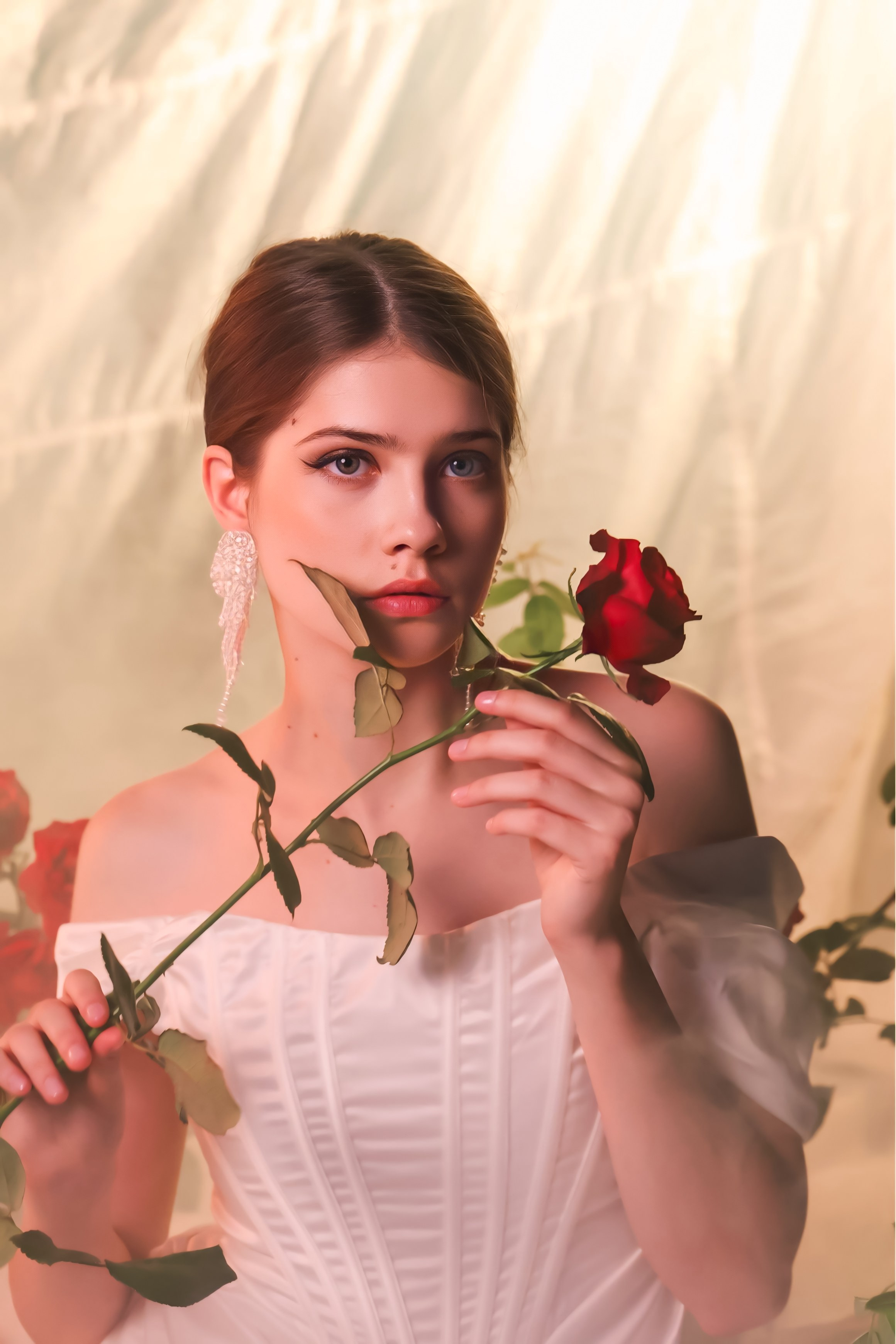 Шёпот лепестков и нежность невесты. Портретный и семейный фотограф в Москве Мария Иванова