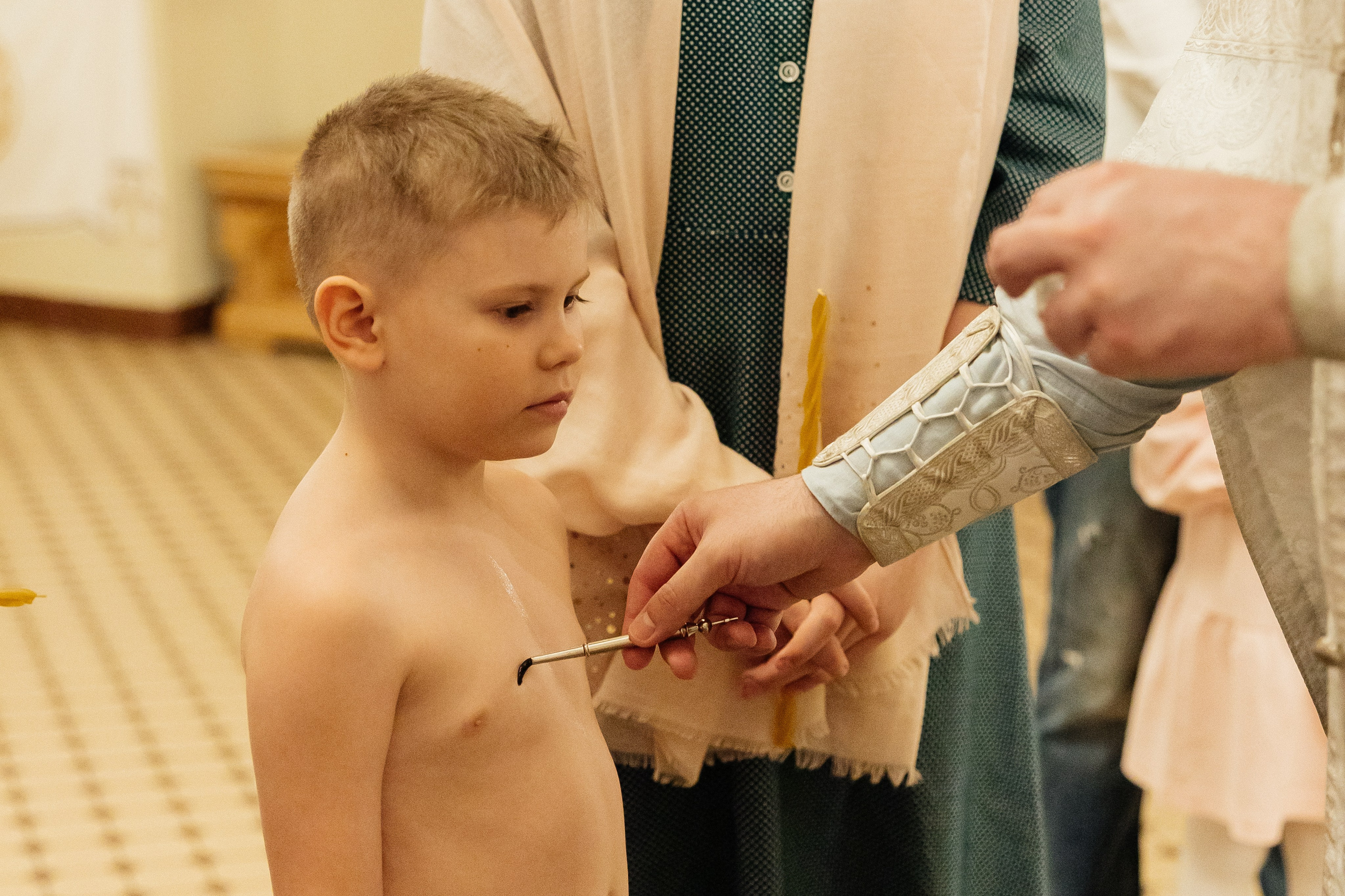 Таинство Крещения Максима и Александра. Храм Покрова Пресвятой Богородицы