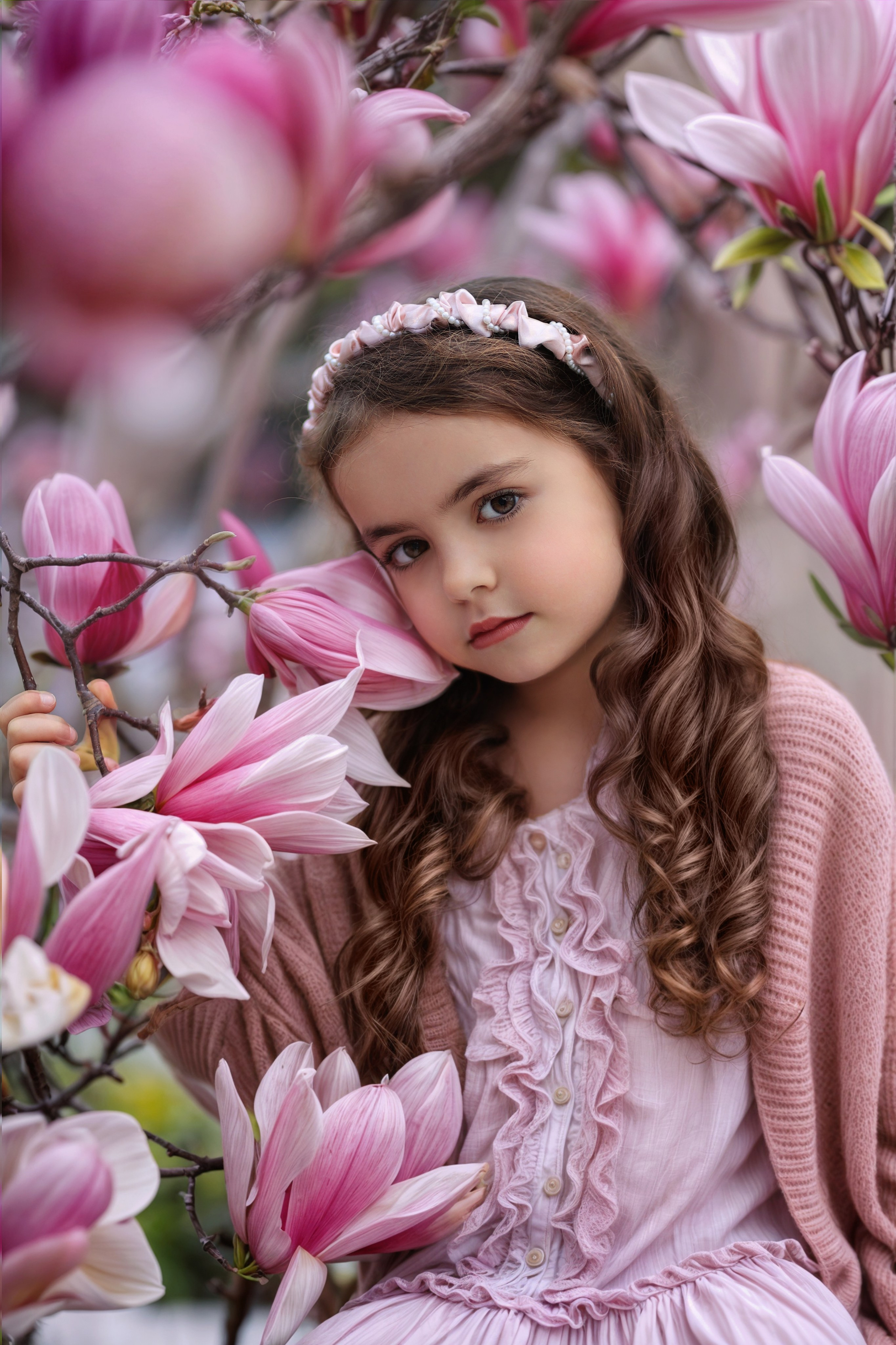 Photoshooting in magnolia