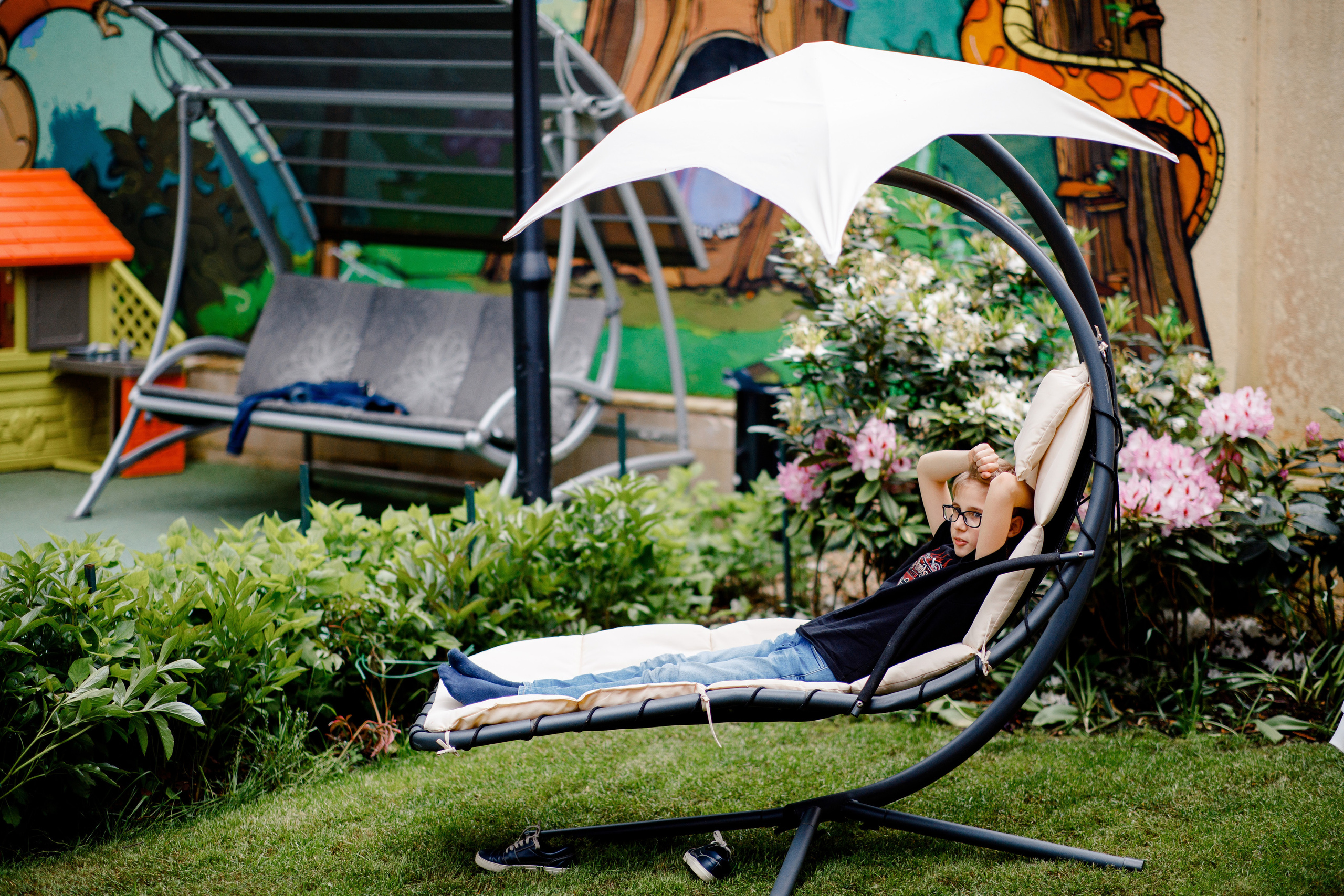 День рождения Устиньи (3 года). Вова Петров