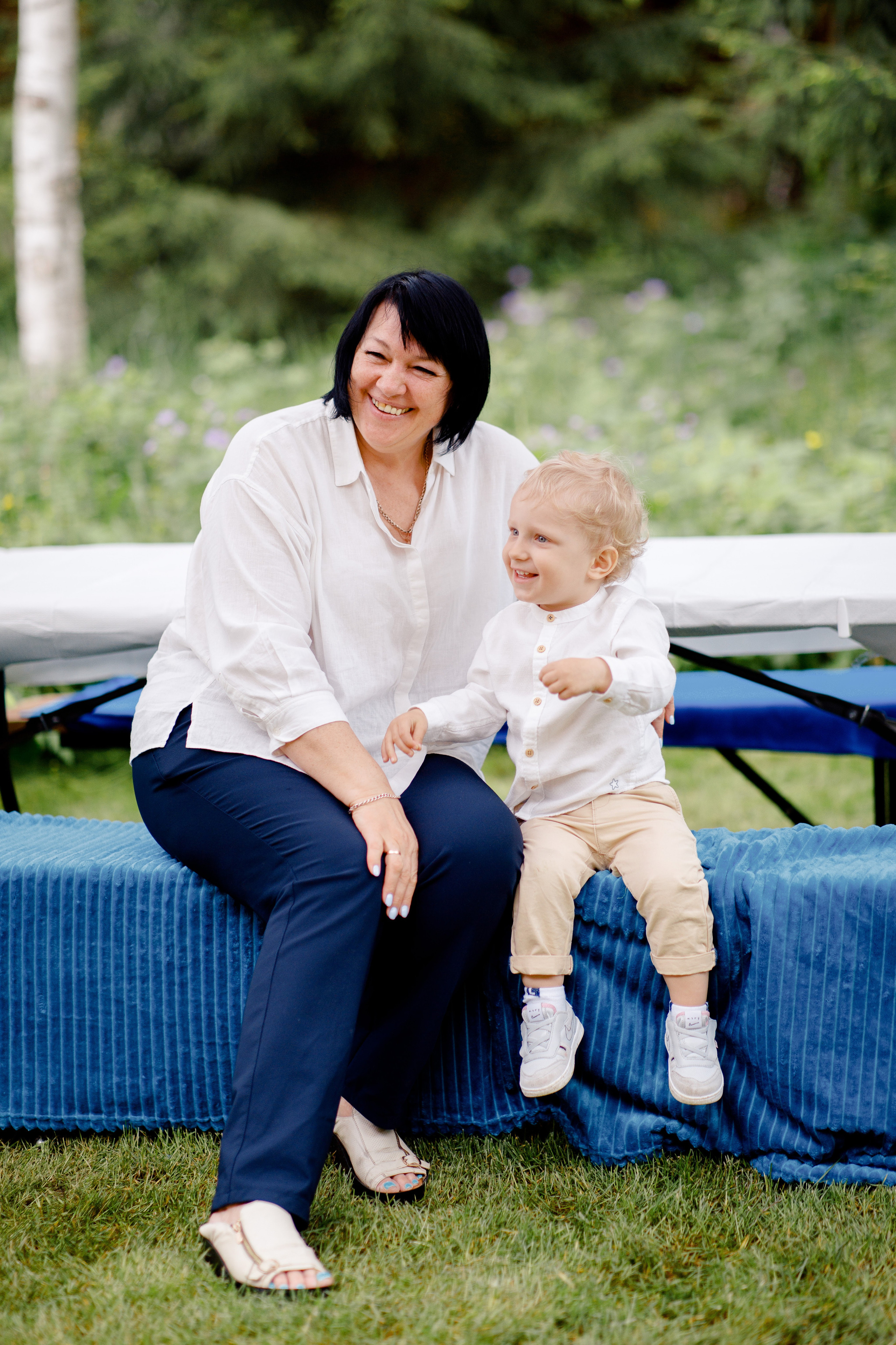 День рождения Устиньи (3 года). Вова Петров