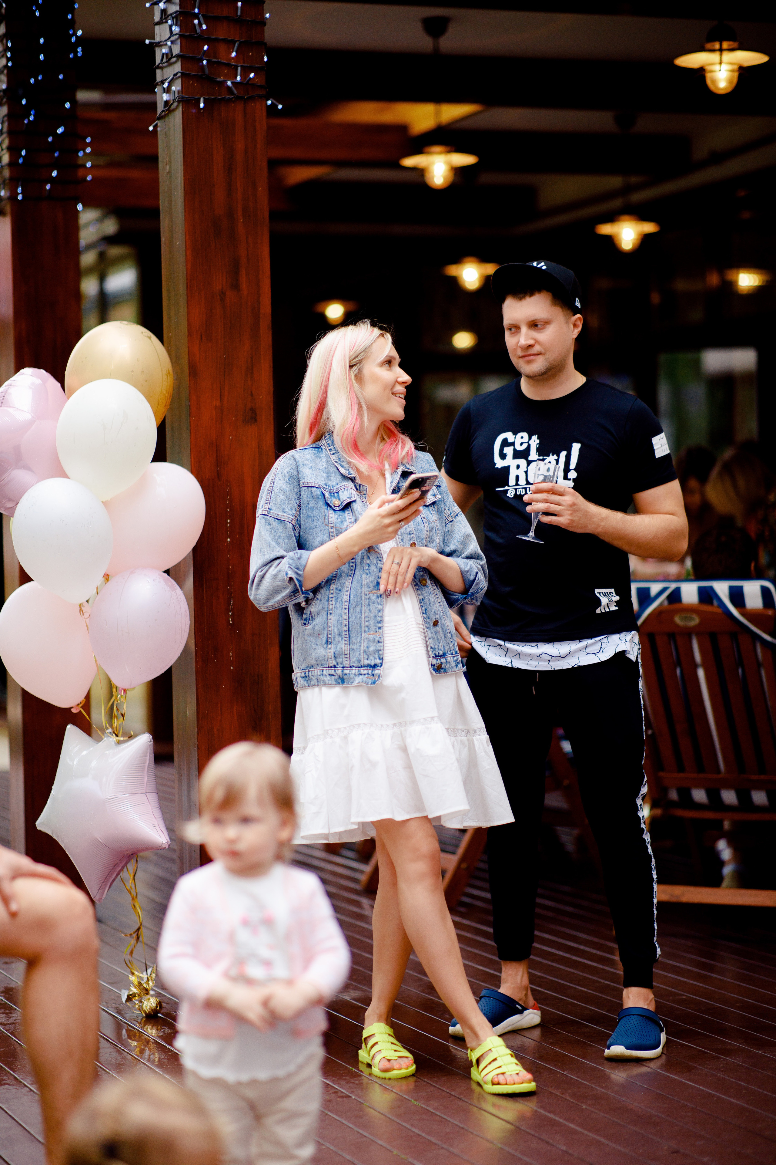 День рождения Устиньи (3 года). Вова Петров