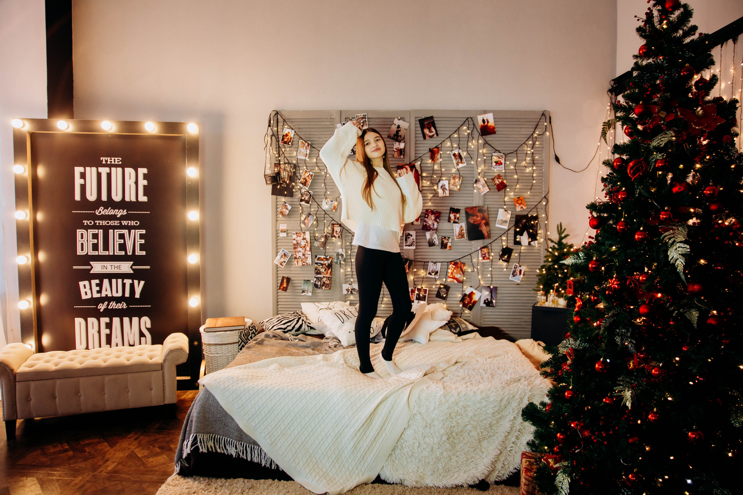 Милена (новогодняя фотосессия в студии). Семейный и свадебный фотограф в Воронеже Майя Добровольская