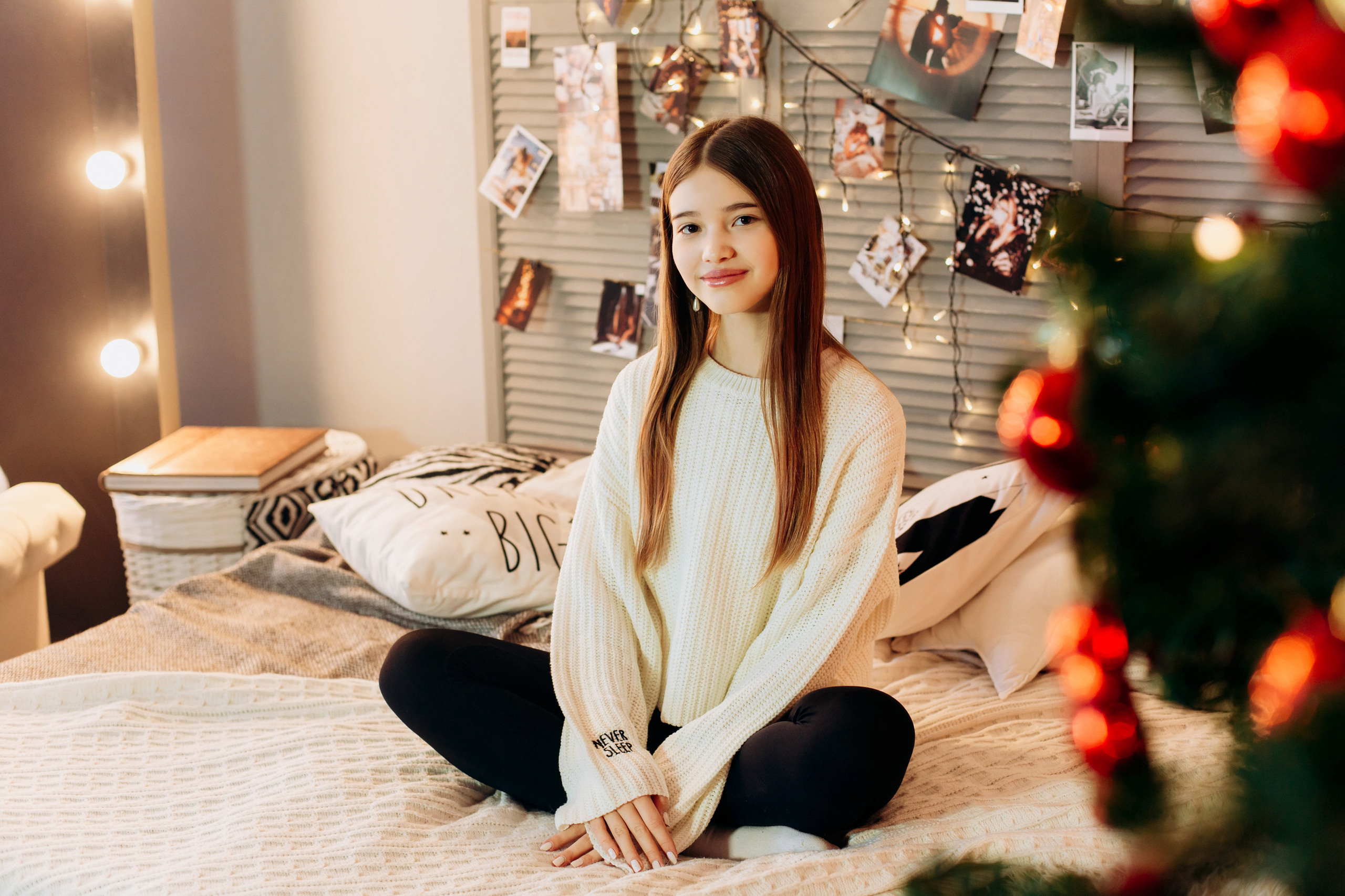 Милена (новогодняя фотосессия в студии). Семейный и свадебный фотограф в Воронеже Майя Добровольская