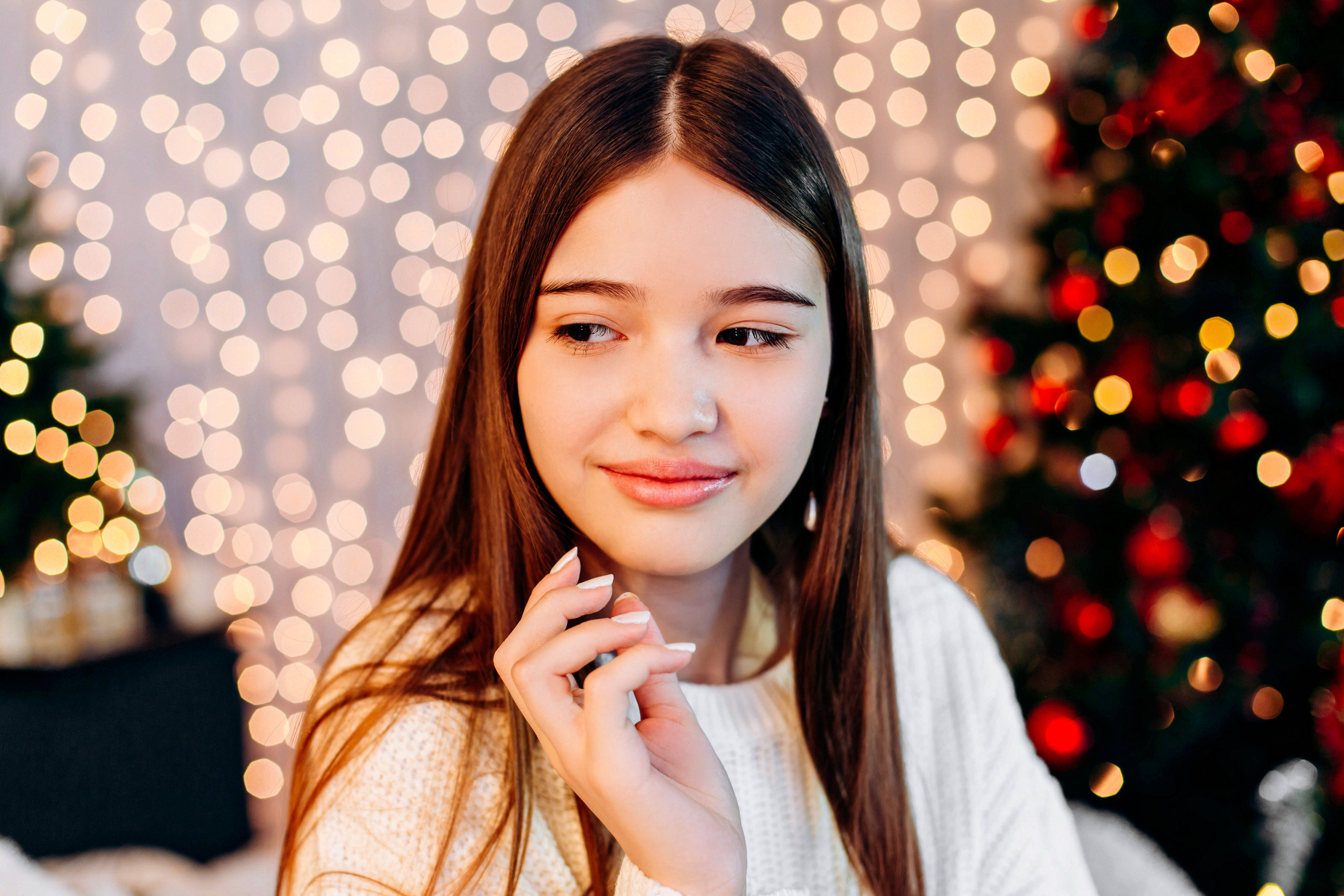 Милена (новогодняя фотосессия в студии). Семейный и свадебный фотограф в Воронеже Майя Добровольская