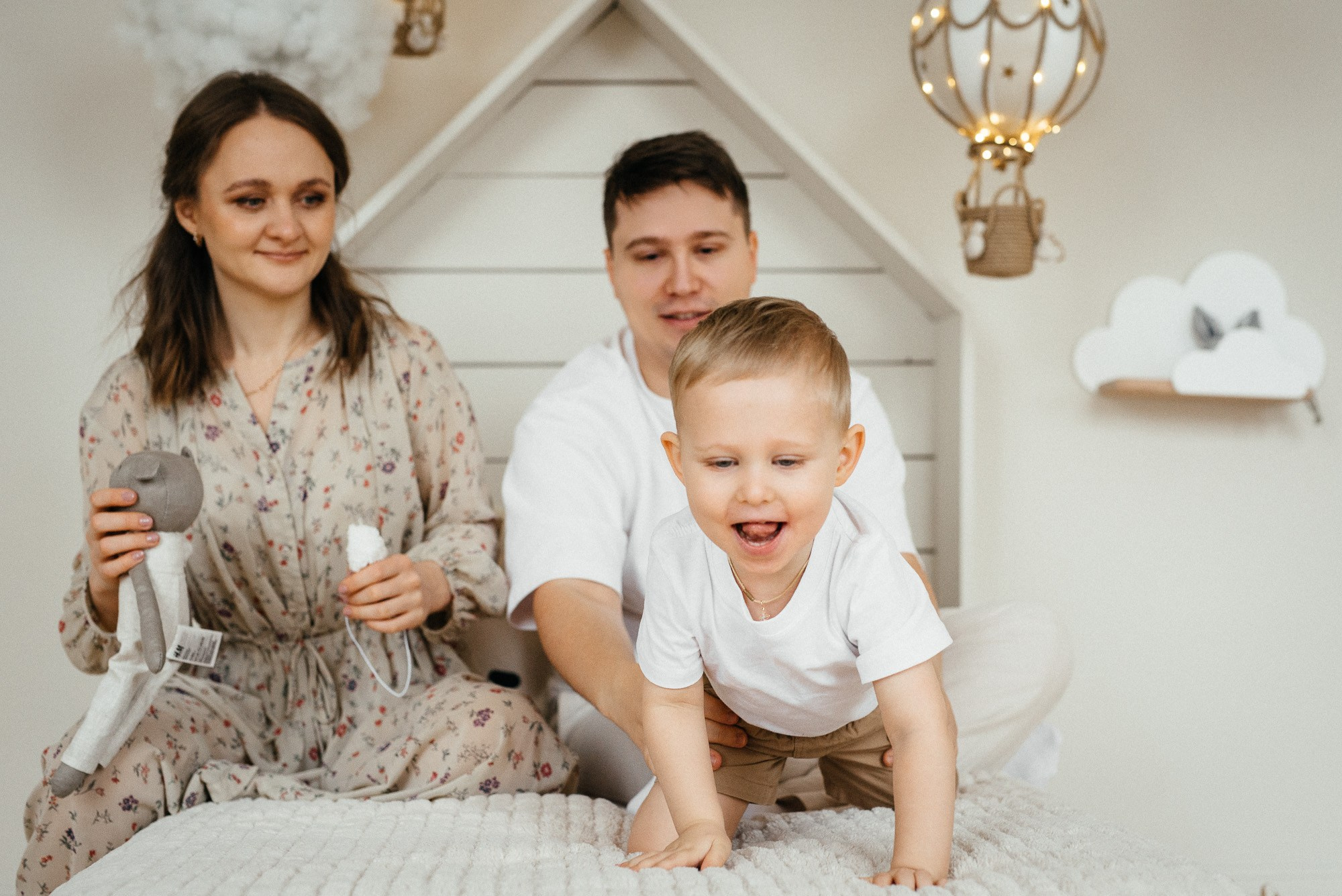 Семейная съемка в уютной студии