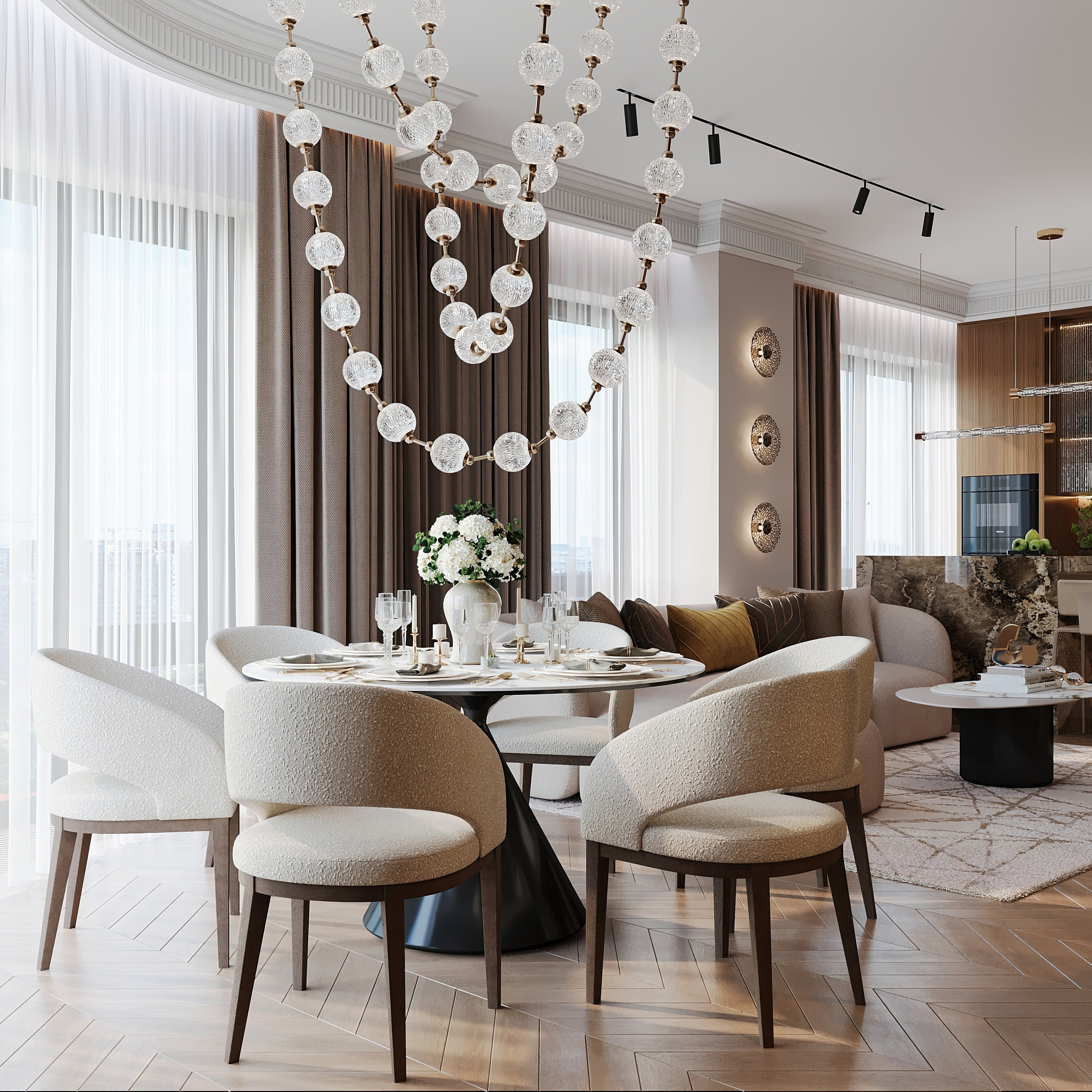 ЖК Павелецкая сити. Дизайн интерьера в Москве