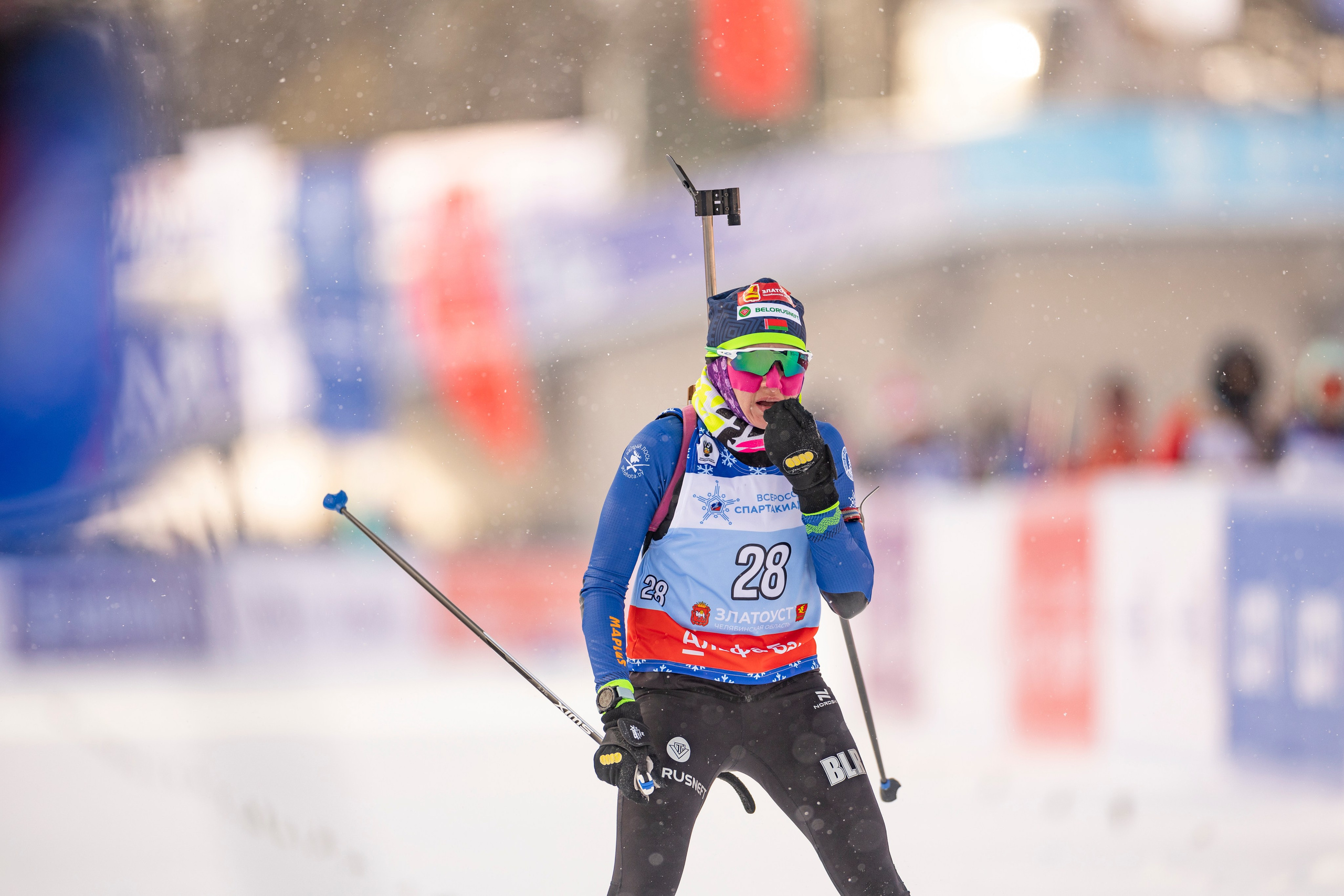 Всероссийская спартакиада. Гонка преследования женщины. Спортивный репортажный фотограф Казань Нафис Сиразетдинов