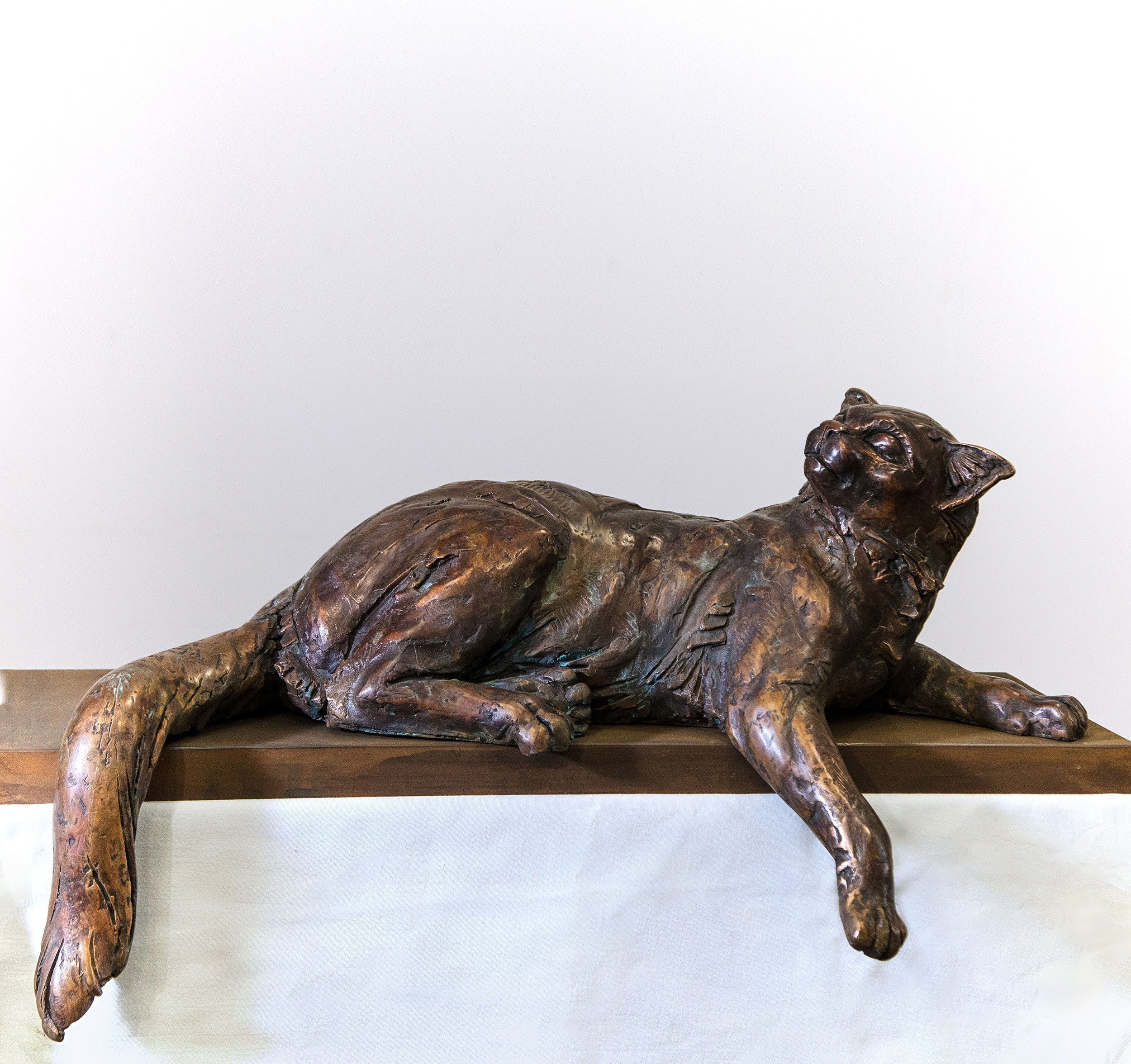 скульптура кота, кабинетная скульптура, бронзовая скульптура