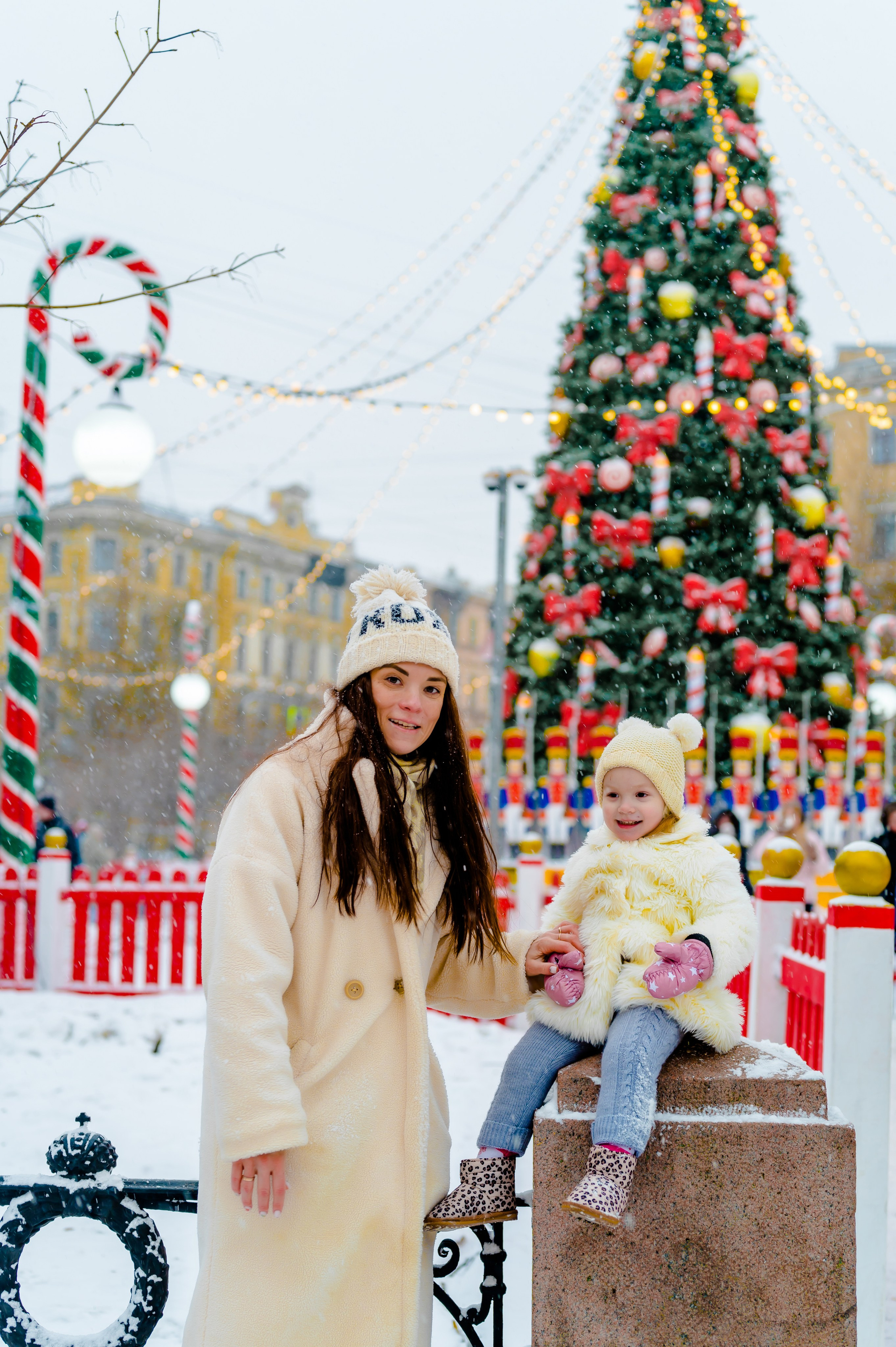 Новогодняя фотосессия на Манежной площади. Свадебный и семейный фотограф Евгения Кононова