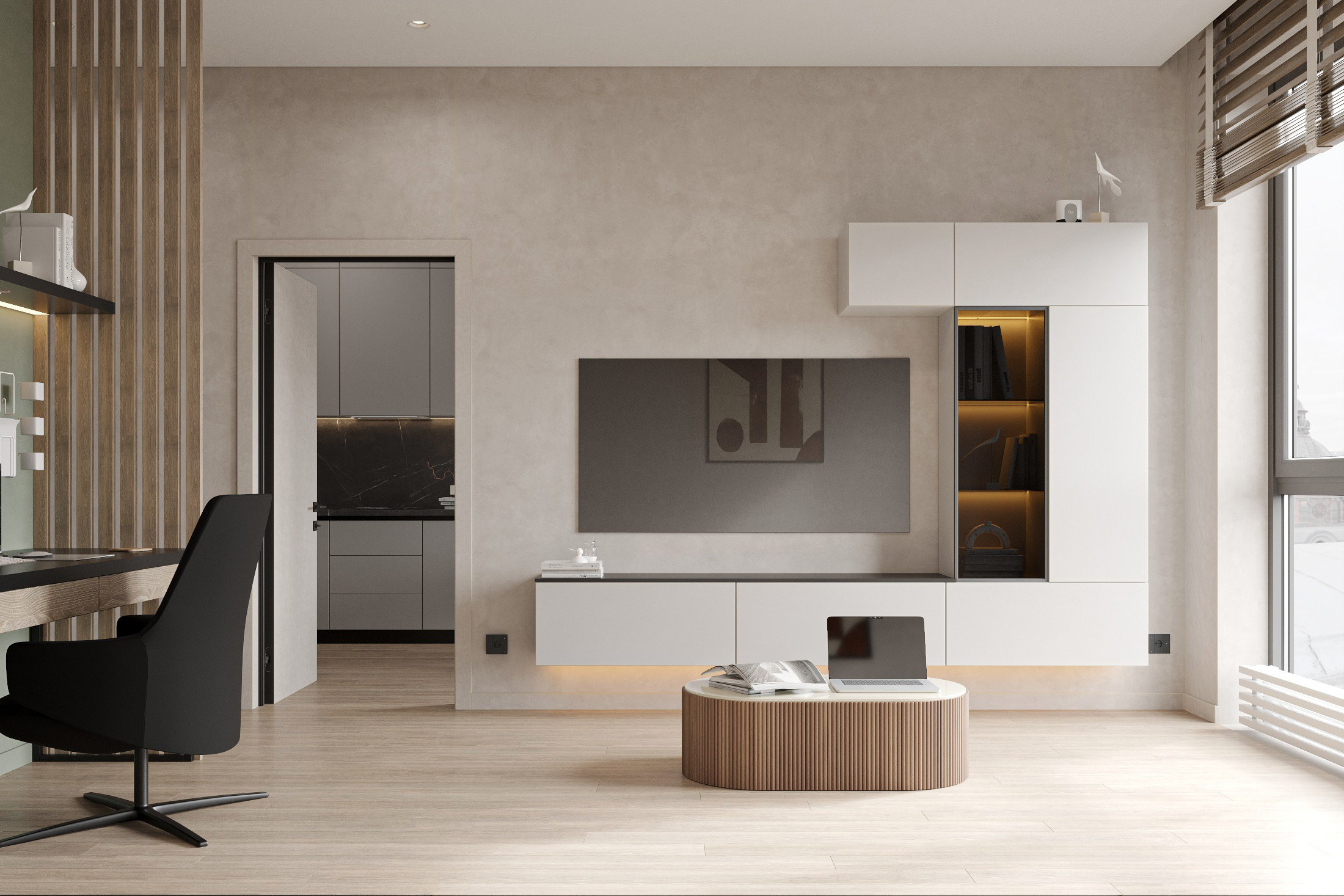 3д визуализации кв. 70 м². Ксения. 3D‑визуализатор