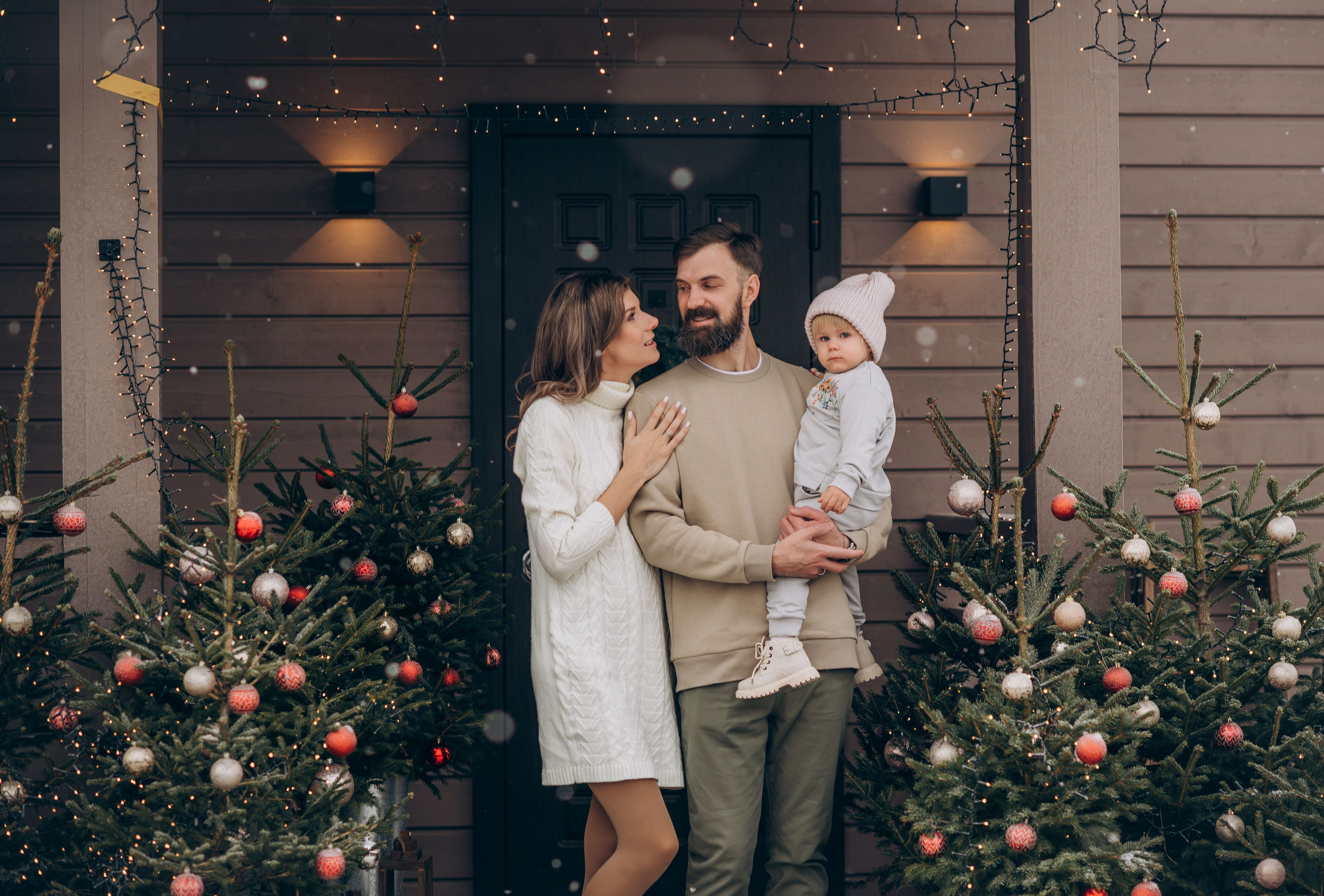 Семейная новогодняя фотосессия в студии. Семейный фотограф в Домодедово и Москве Елена Пичугина