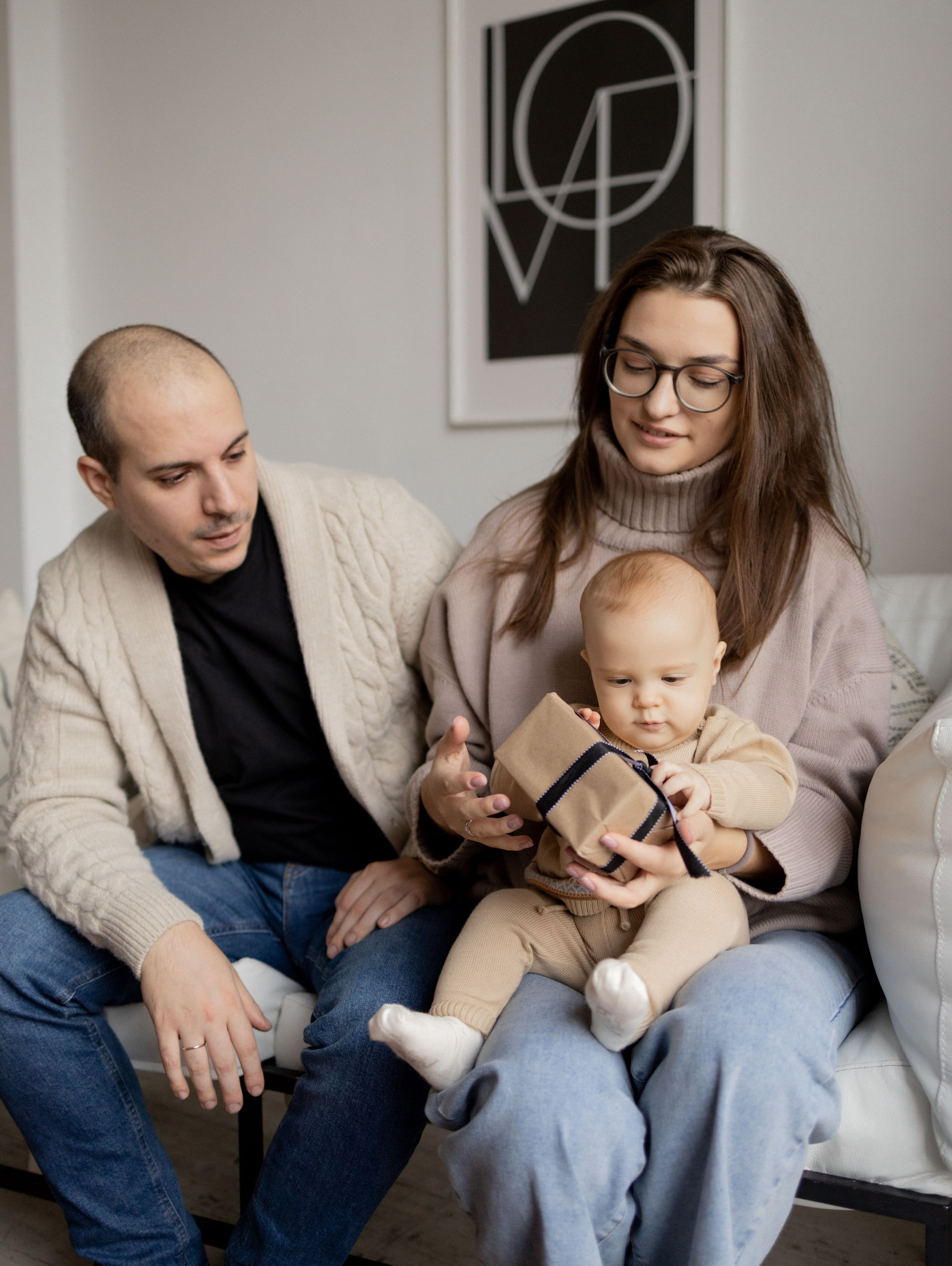 Новый год Давид, Лена, Леван. Фотограф Дарья Соколовская