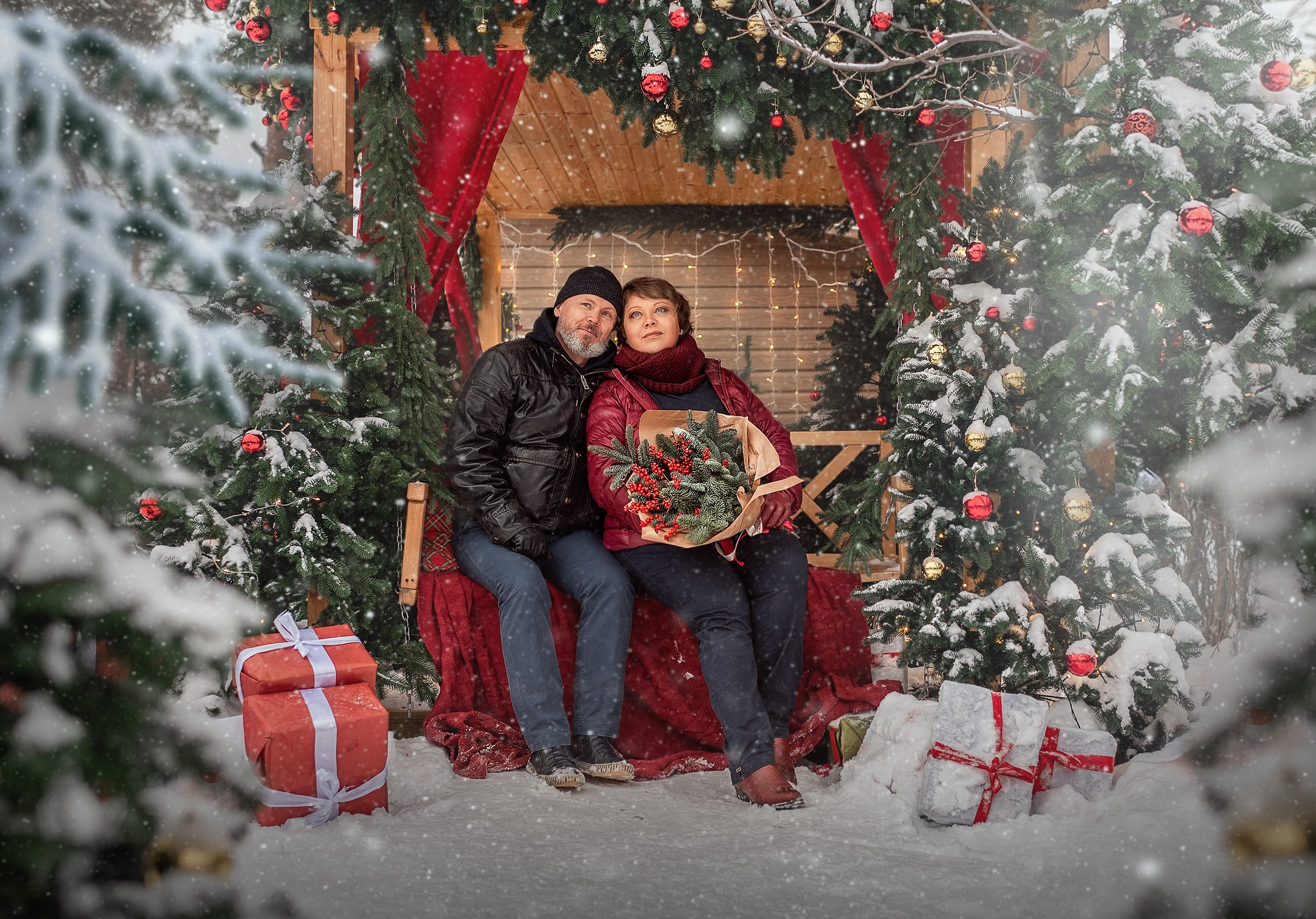 НОВОГОДНЯЯ БЕСЕДКА. Семейный фотограф Екатеринбург Лора Мур