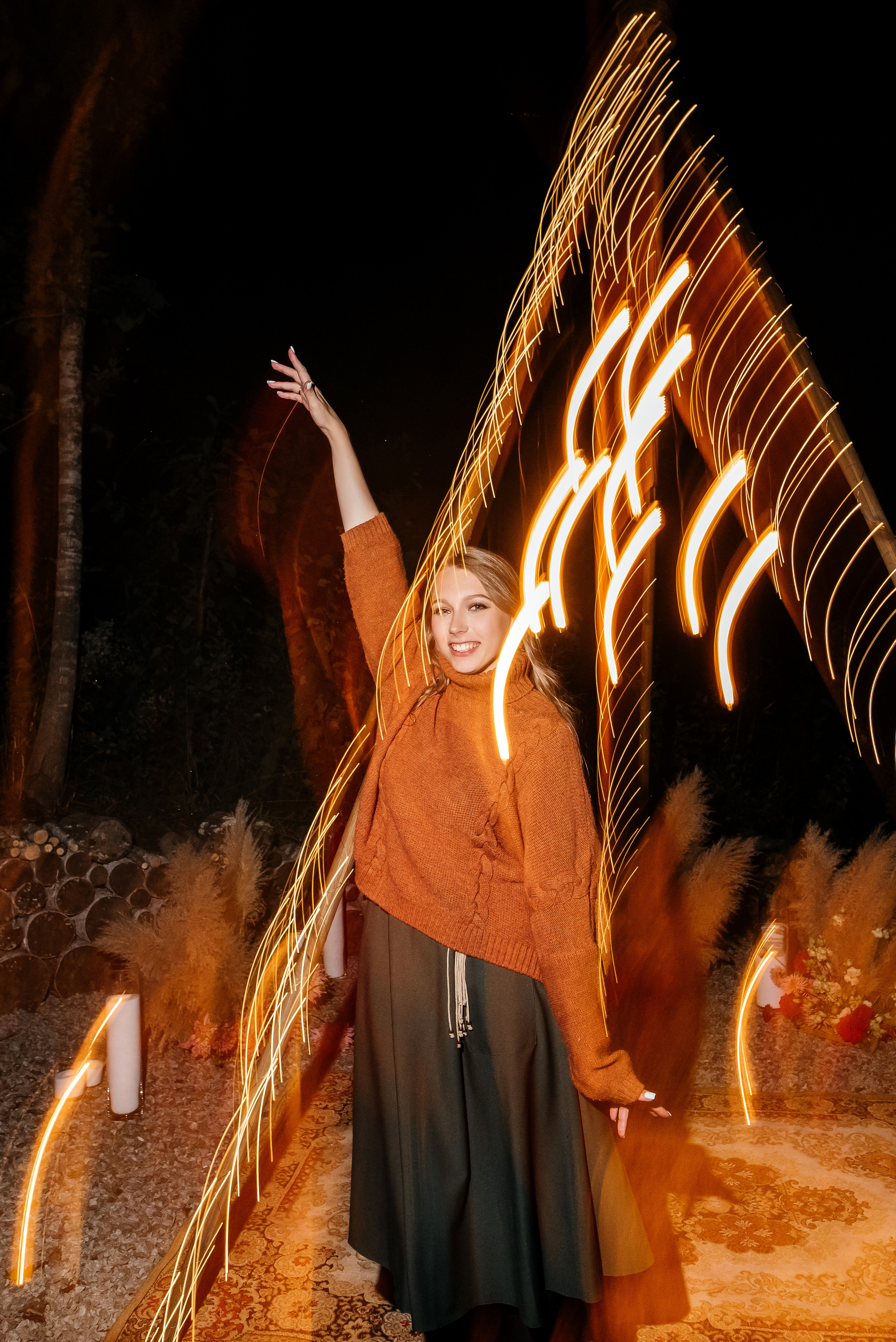 Свадебная съемка осенью в лесной локации. Свадебный фотограф Елена Рякина