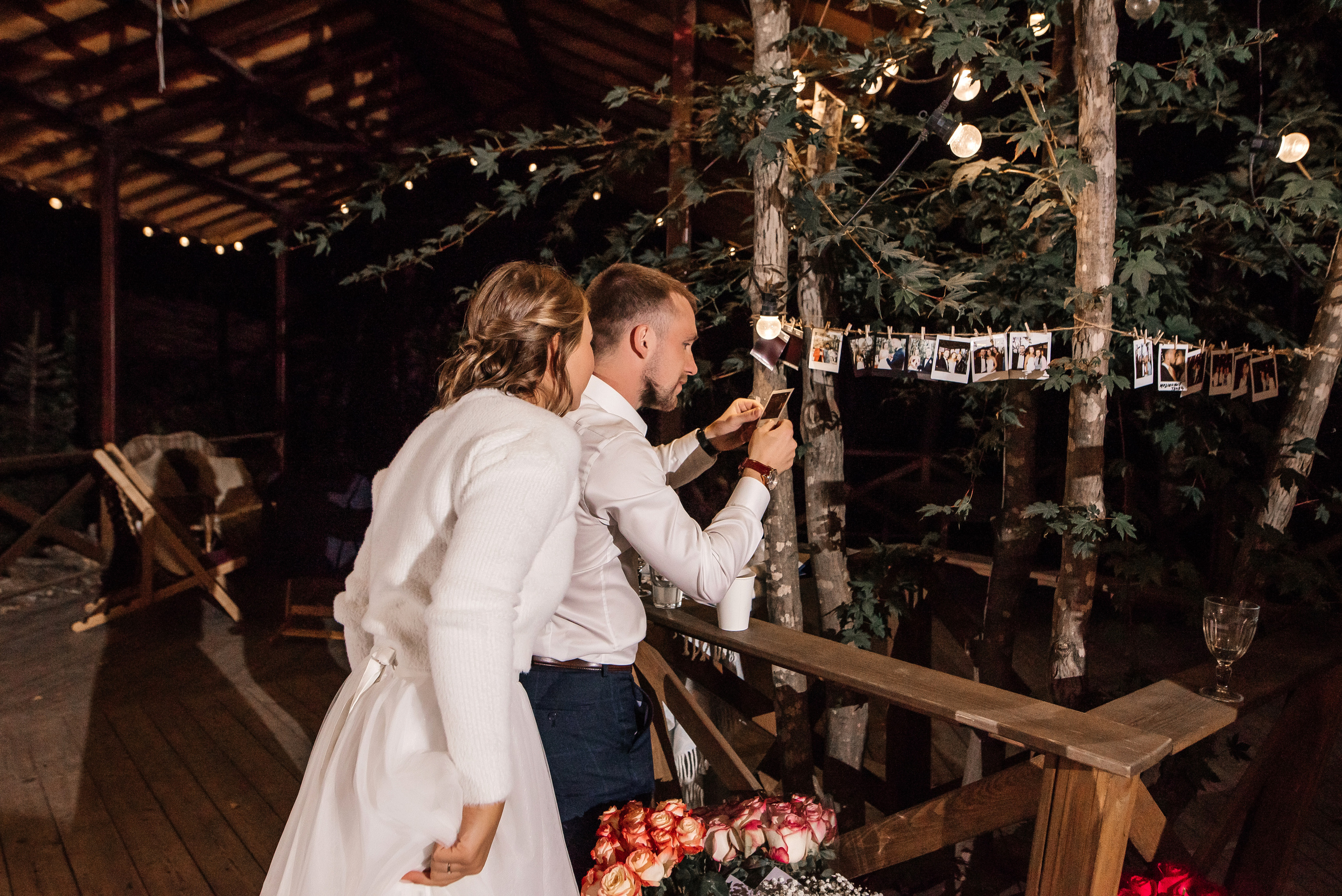 Свадебная съемка осенью в лесной локации. Свадебный фотограф Елена Рякина