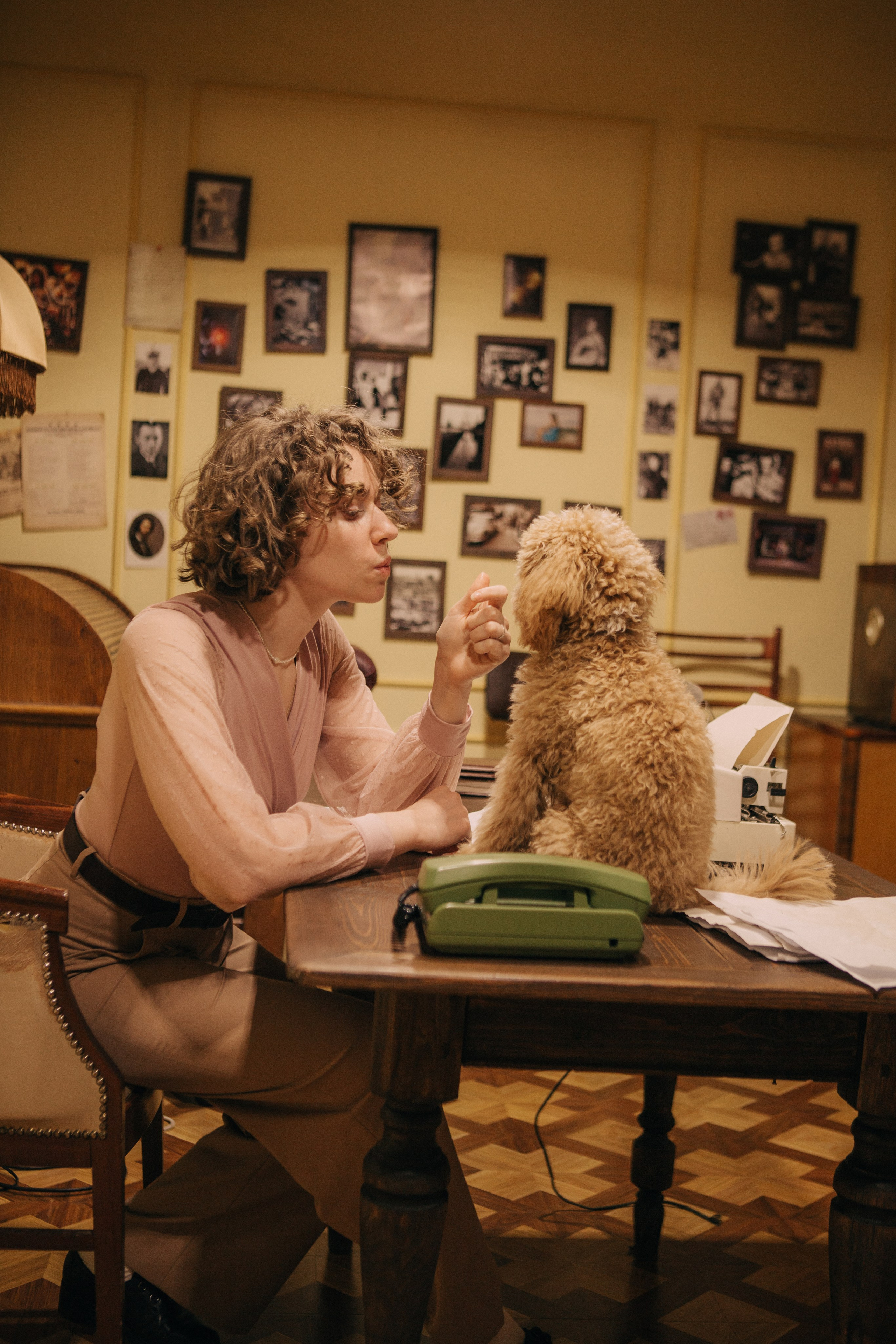 A cinematic daydream in the spirit of Wes Anderson’s style. Portrait, family and pet photographer in Cyprus, Ksenia Bourdelle